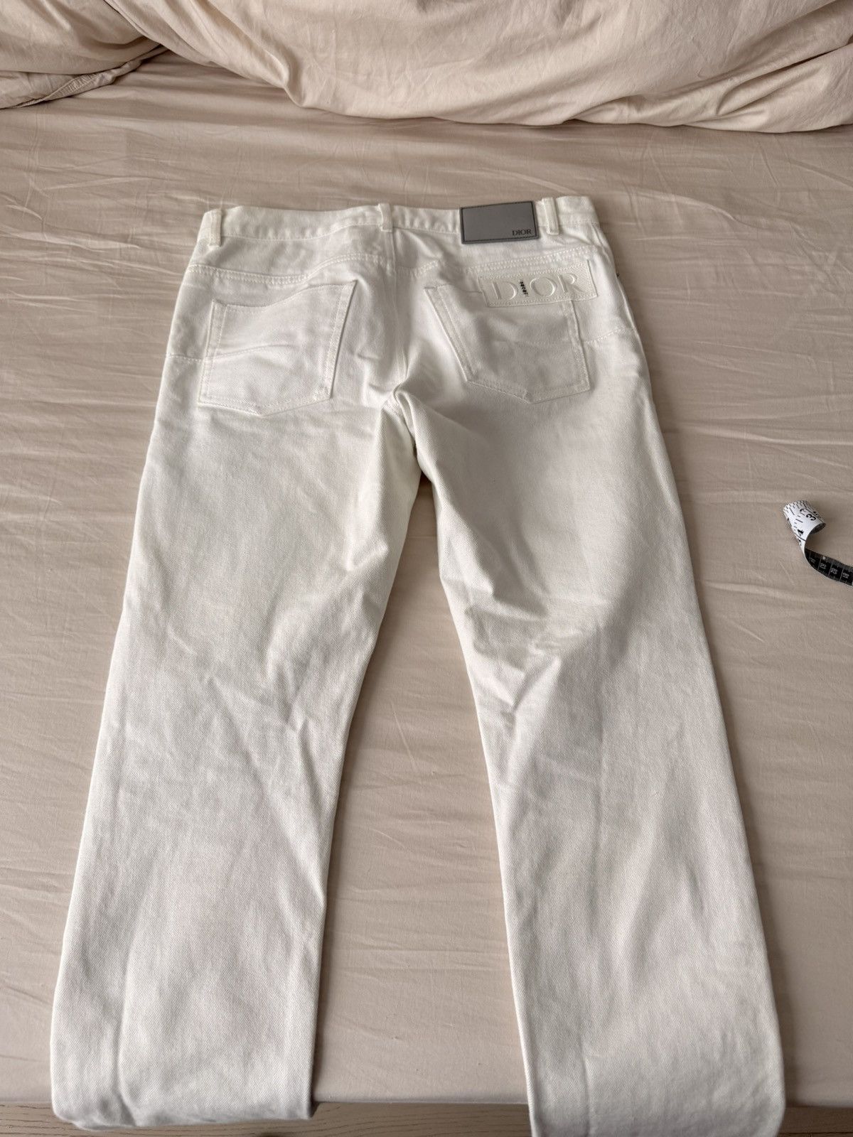 Dior × Sacai Dior x sacai White Denim Pants Size US 30 / EU 46 - 2 Thumbnail