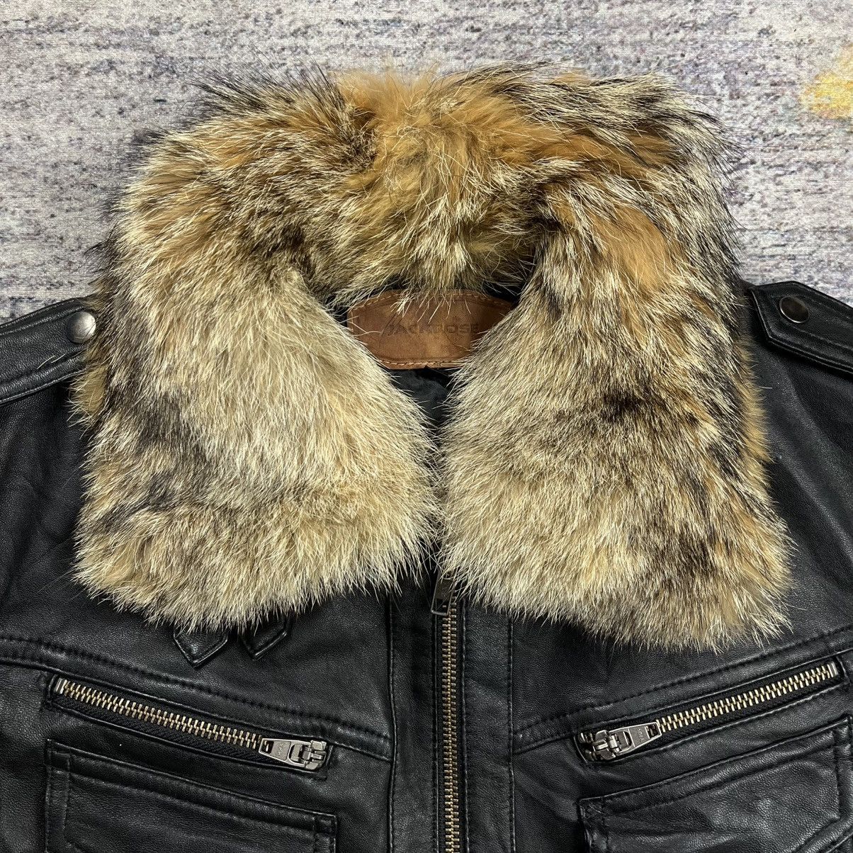 Isamu Katayama Backlash Jackrose bondage fur collar riders leather jacket vkei style Size US M / EU 48-50 / 2 - 6 Thumbnail