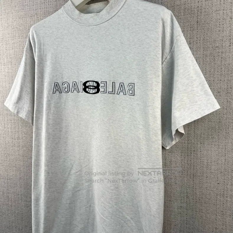 Balenciaga Balenciaga Reversed Letter Logo Embroidered Round Neck Sho Size US M / EU 48-50 / 2 - 2 Thumbnail