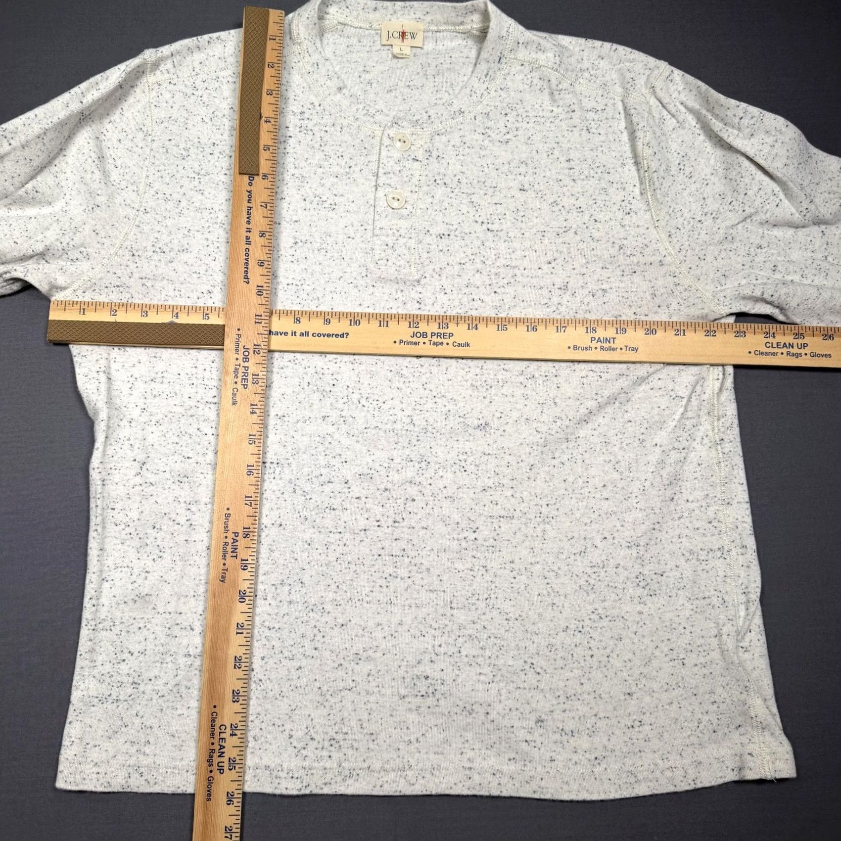 J.Crew J.Crew Shirt Mens Large White Long Sleeve Henley Cotton Jersey Tee T-Shirt Size US L / EU 52-54 / 3 - 3 Thumbnail