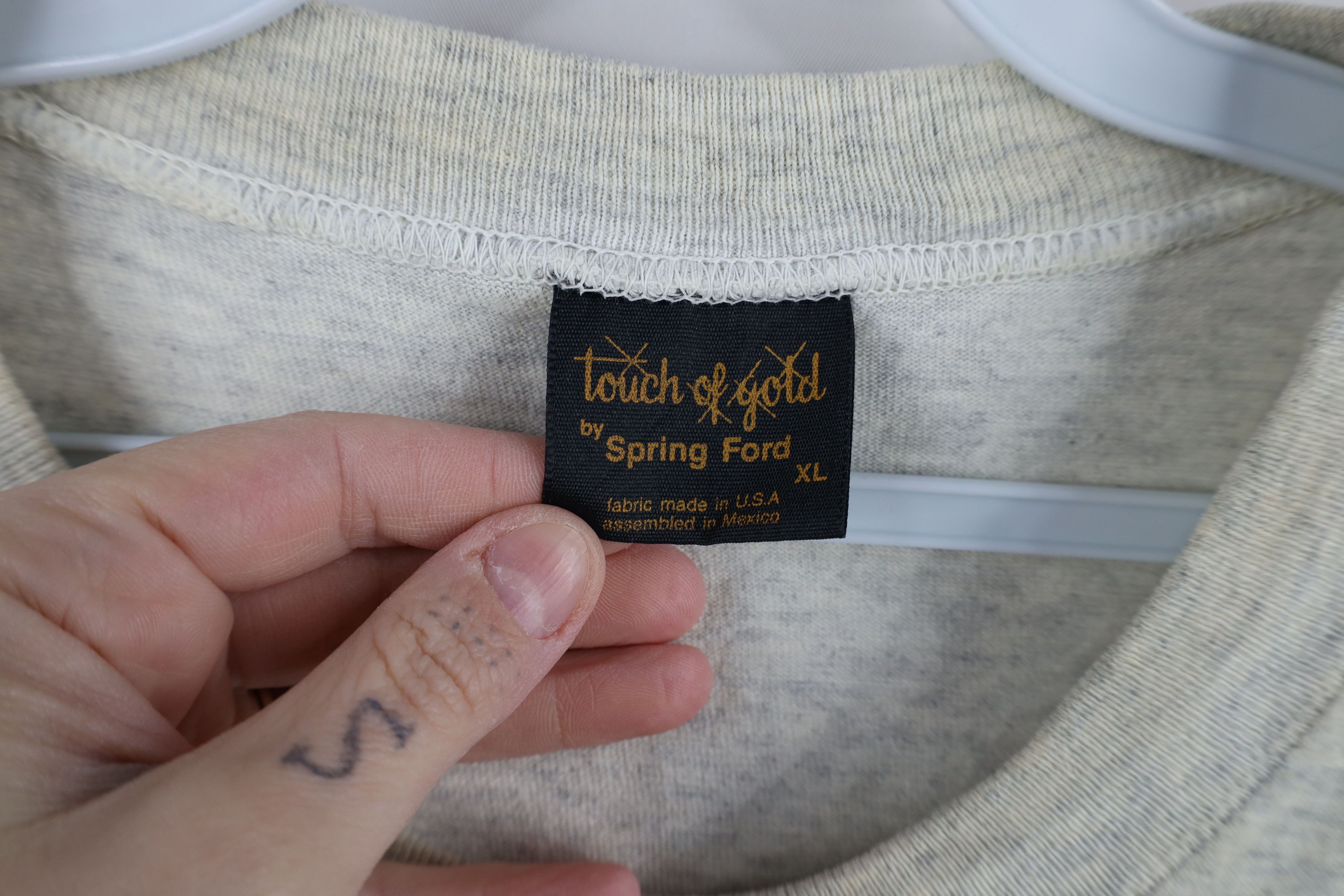 Vintage Vintage 90s Streetwear Spell Out Goldschlager T-Shirt Gray Size US XL / EU 56 / 4 - 6 Thumbnail