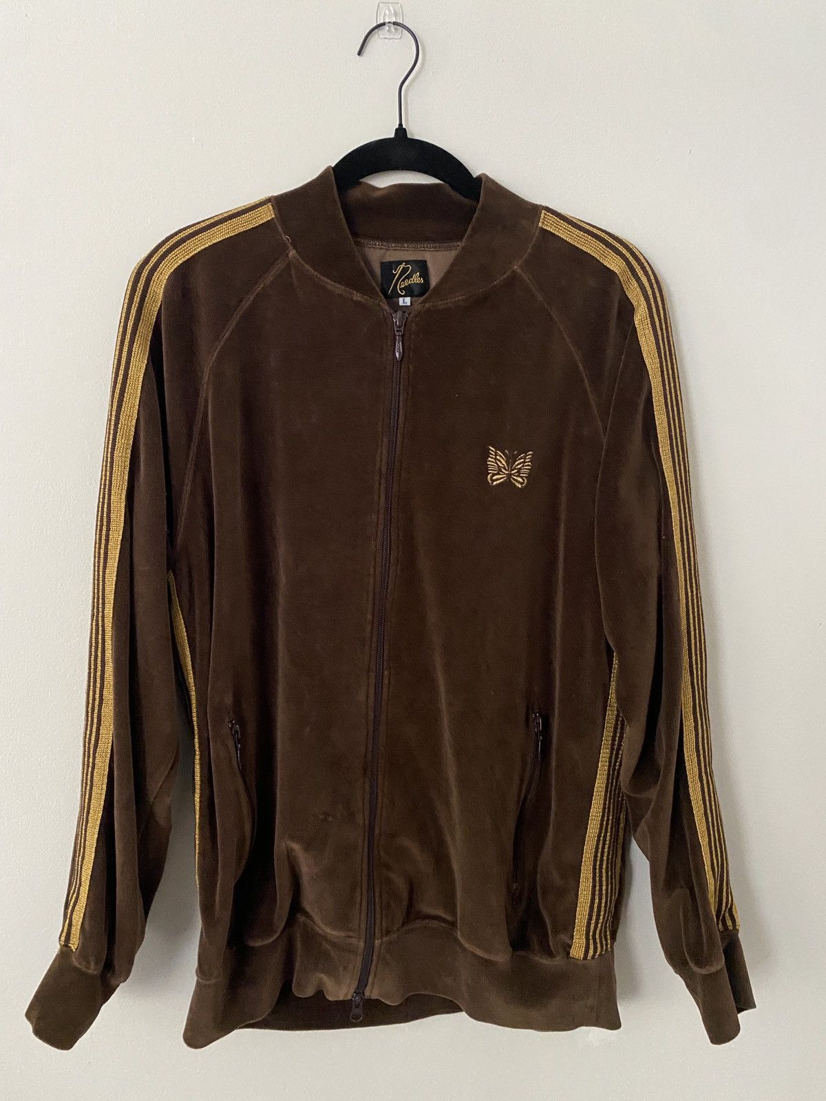 Needles Needles Velour Track Jacket Brown / Gold – Made in Japan Size US L / EU 52-54 / 3 - 1 Thumbnail