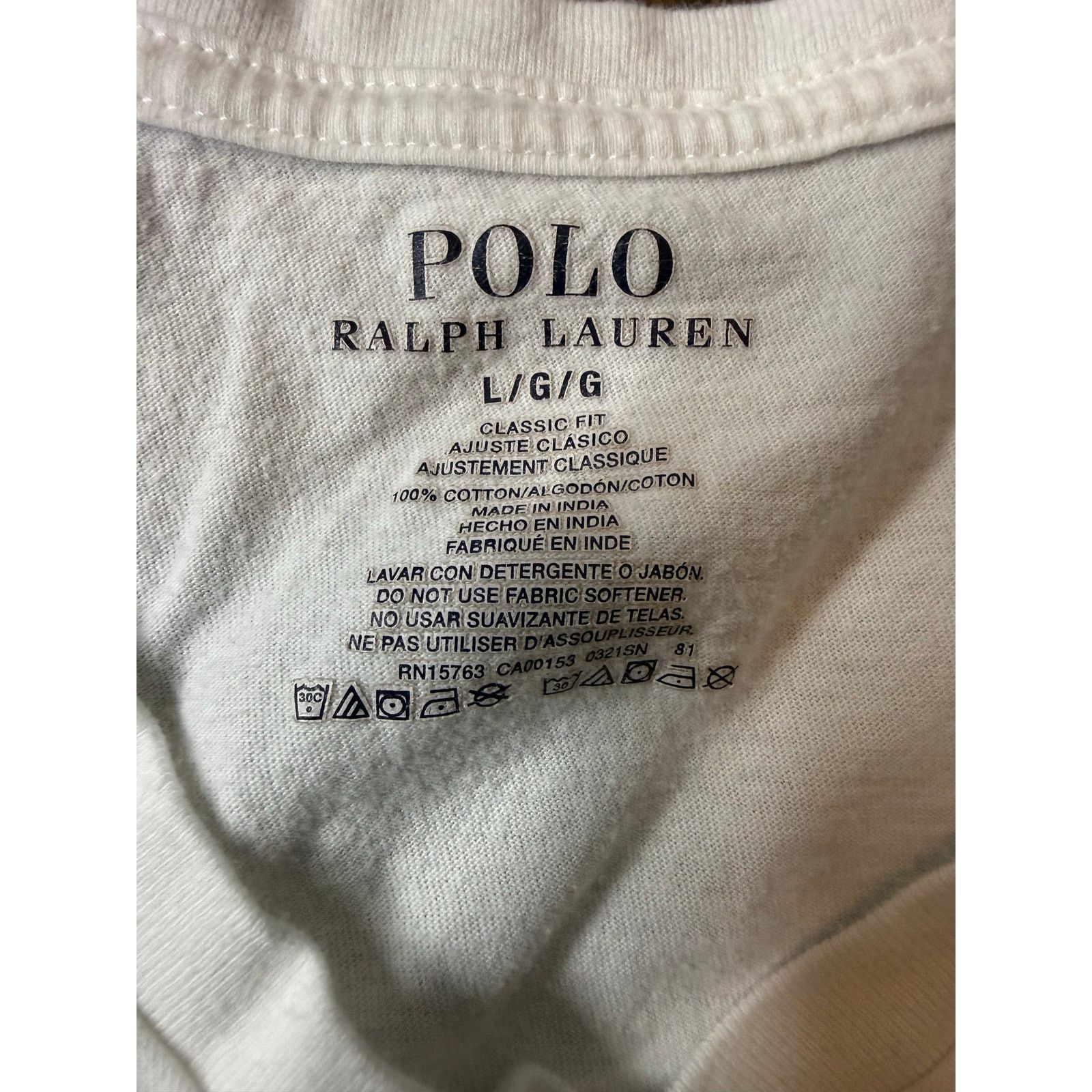 Ralph Lauren Polo Ralph Lauren V Neck Undershirt White Pony Logo Sz L Size US L / EU 52-54 / 3 - 4 Thumbnail