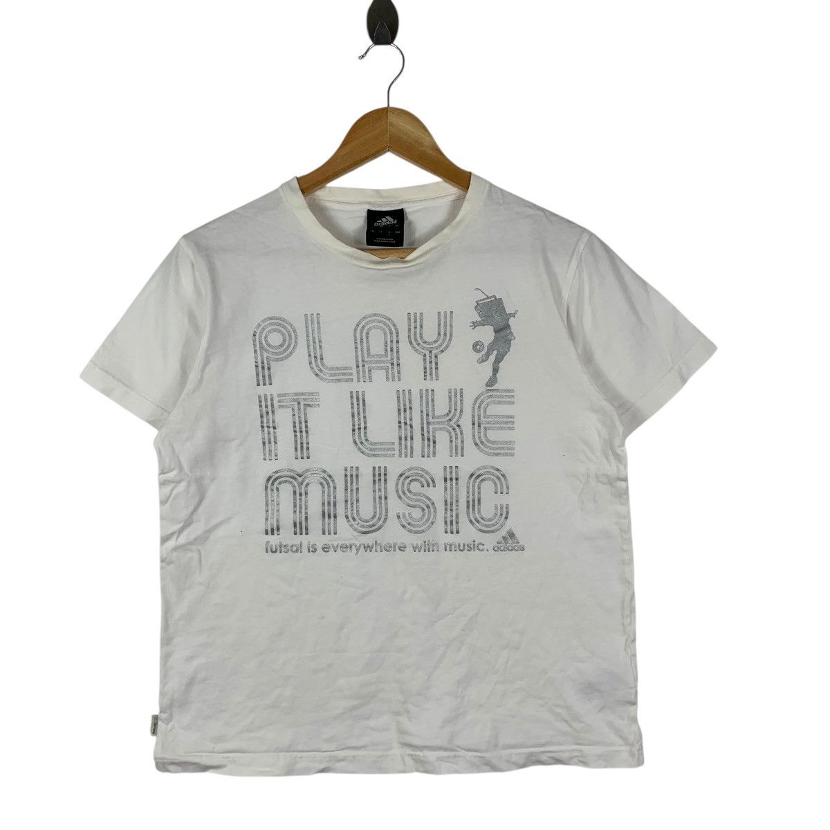 Adidas ADIDAS EQUIPMENT FUTSAL Play Like Music Sportswear Tee Size US L / EU 52-54 / 3 - 4 Thumbnail