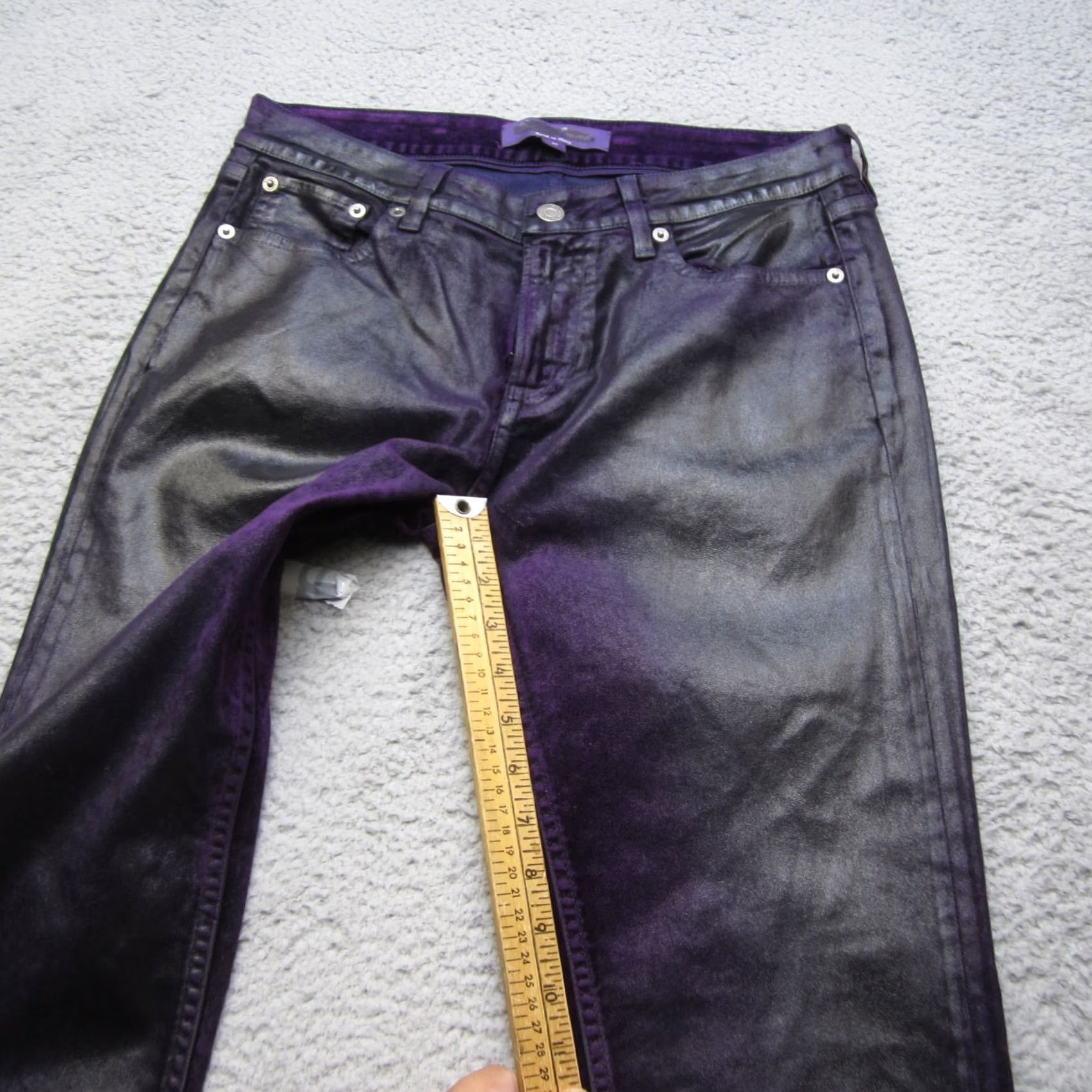 Ralph Lauren Purple Label Ralph Lauren Purple Label Mens 27 Purple Velvet Slim Casual Preppy Pants Size US 27 - 7 Thumbnail