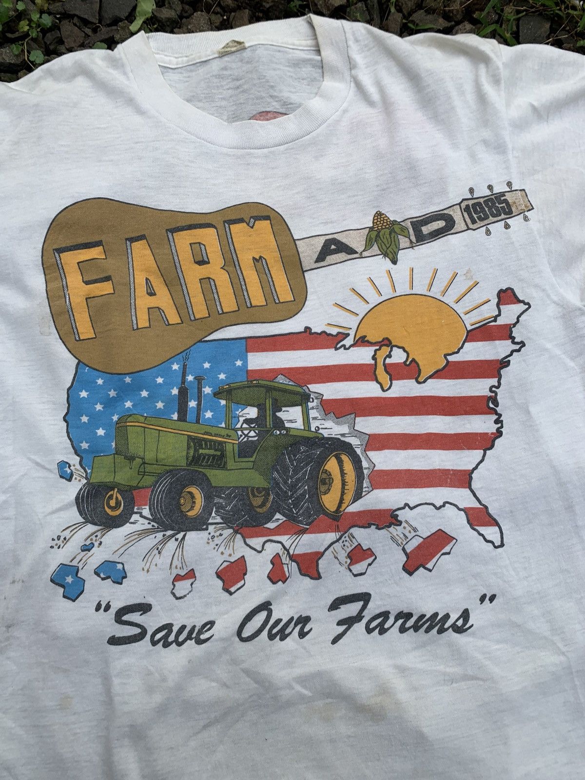 Band Tees Rare Vintage Farm Aid 85 Tshirt Size US M / EU 48-50 / 2 - 2 Thumbnail