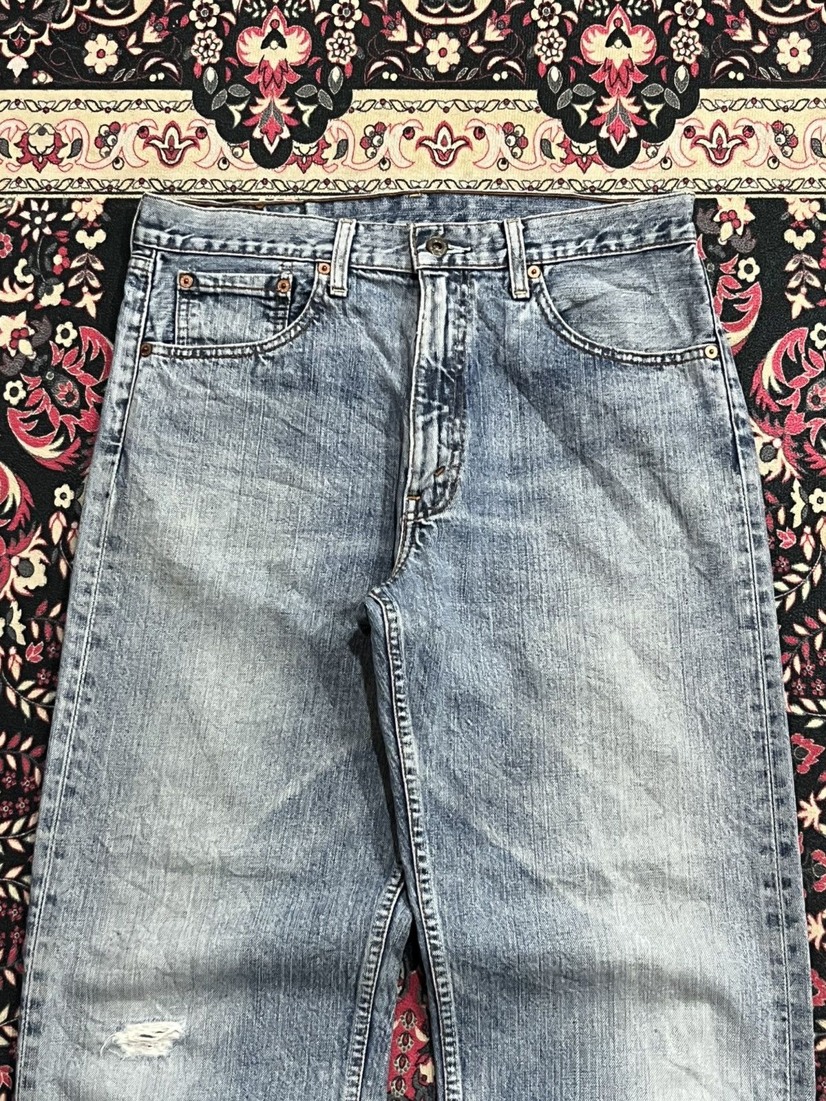 Levi's (33x34) Vintage Y2K Levi’s 503 Blue Washed Loose Cut Jeans Size US 33 - 4 Thumbnail