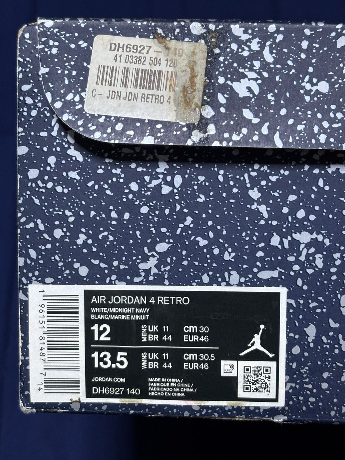 Jordan Brand Jordan 4 Retro Midnight Navy 2022 Size 12 Size US 12 / EU 45 - 9 Thumbnail