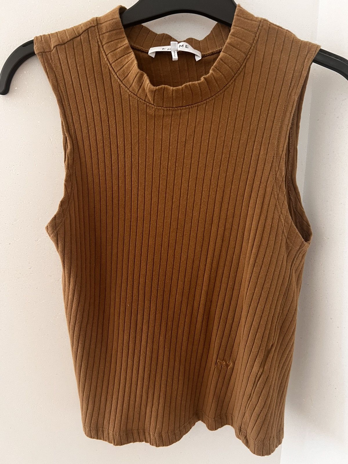 Frame Brown sleeveless top