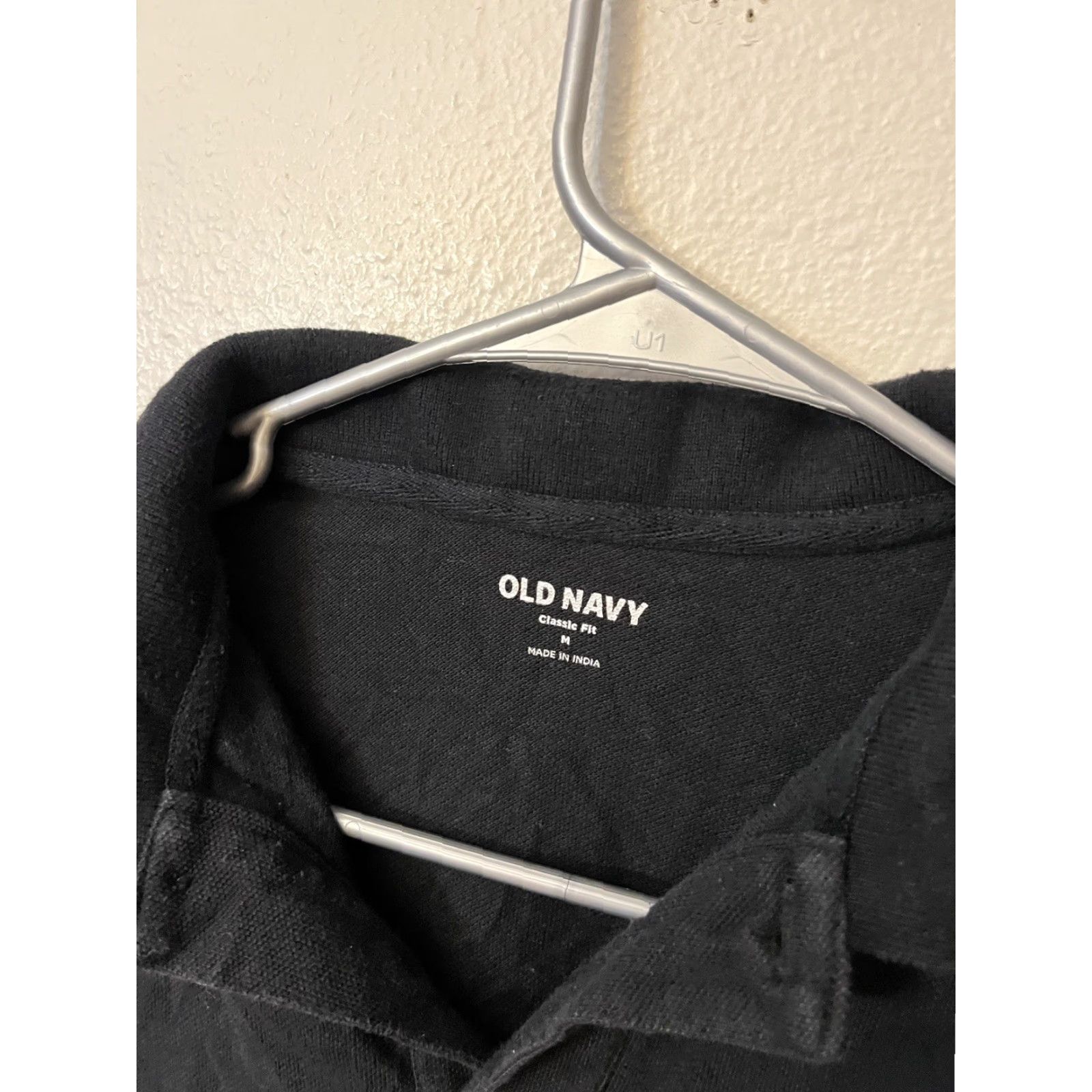 Old Navy Old Navy Polo Shirt Men's Black Solid Size M Classic Fit Shirt Size US M / EU 48-50 / 2 - 3 Thumbnail
