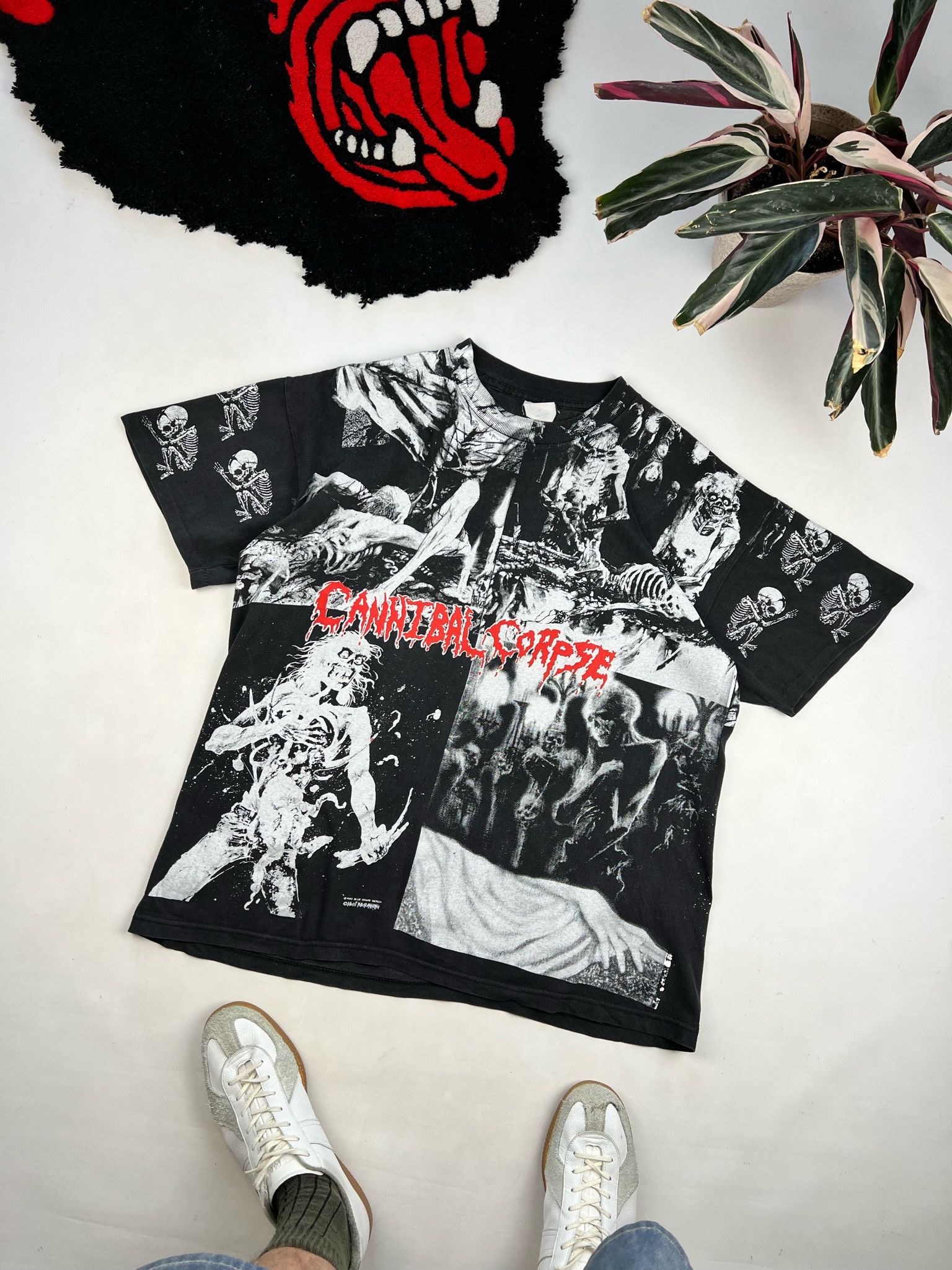 Vintage Cannibal corpse 1993 all over print t-shirt - Tops