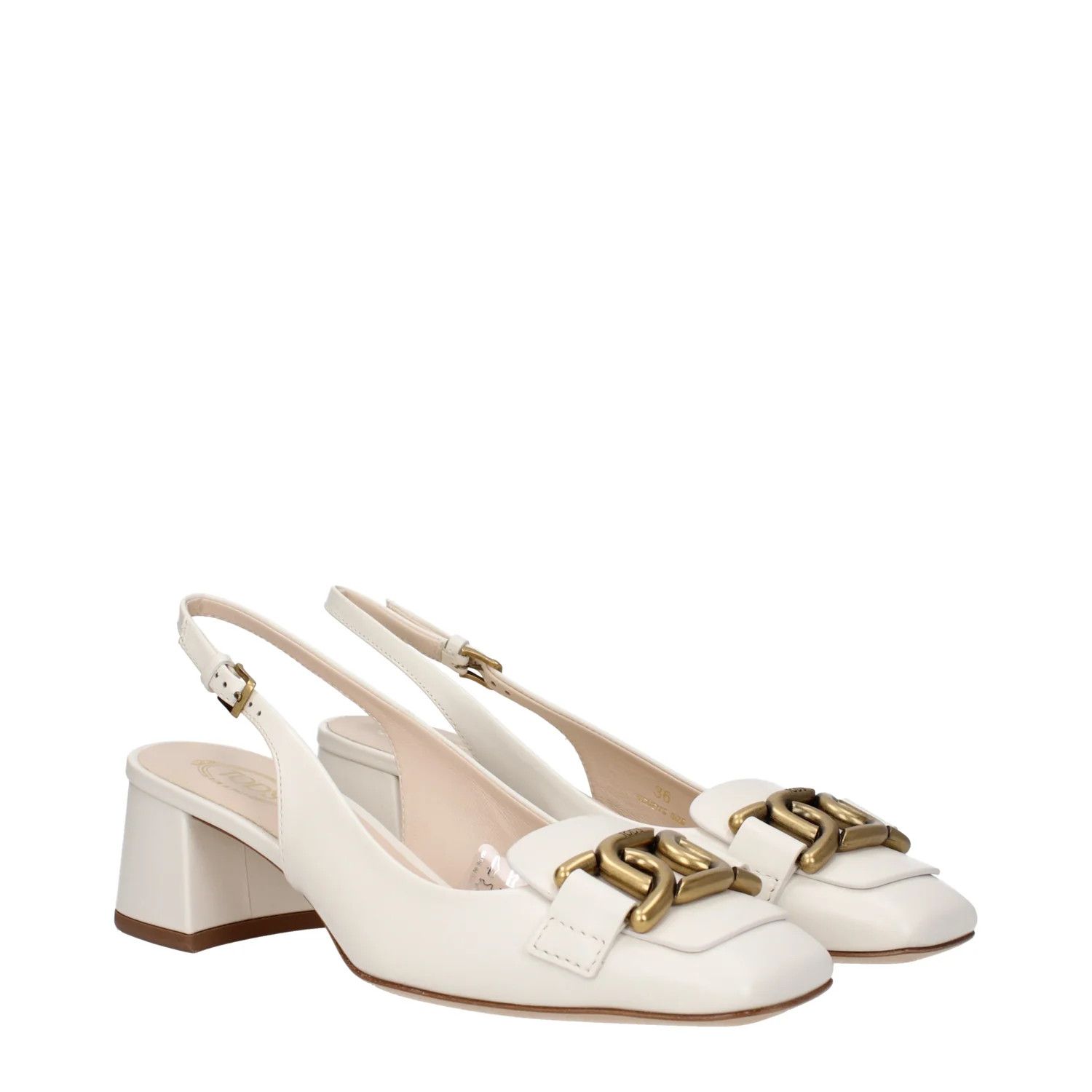 Tod's ob1o1e1224 Leather Sandals in White Size US 6 / IT 36 - 2 Thumbnail