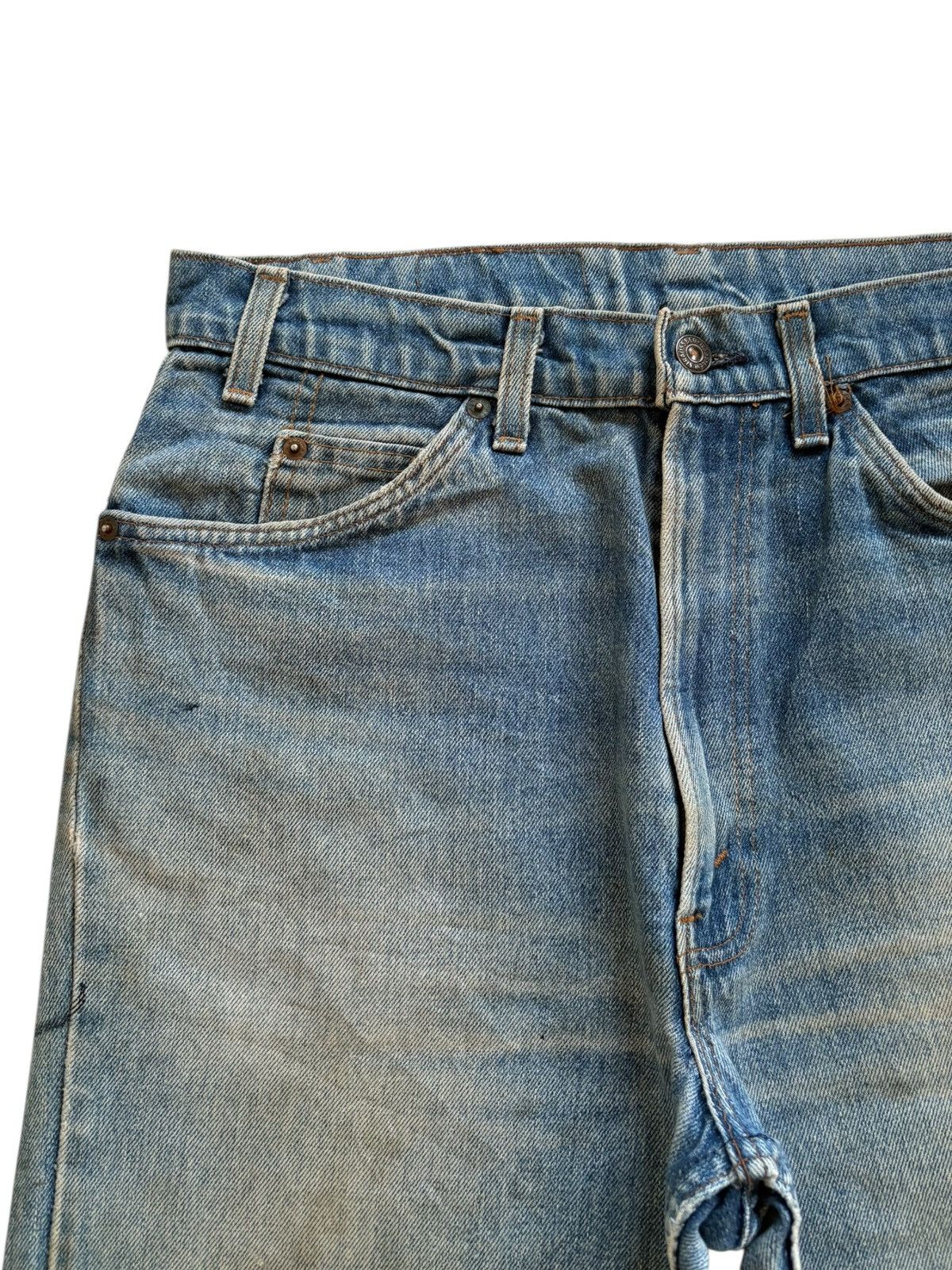 Levi's Vintage 70s Levis 607 Orange Tab Mud Wash Loose Short Jeans Size US 34 / EU 50 - 5 Thumbnail