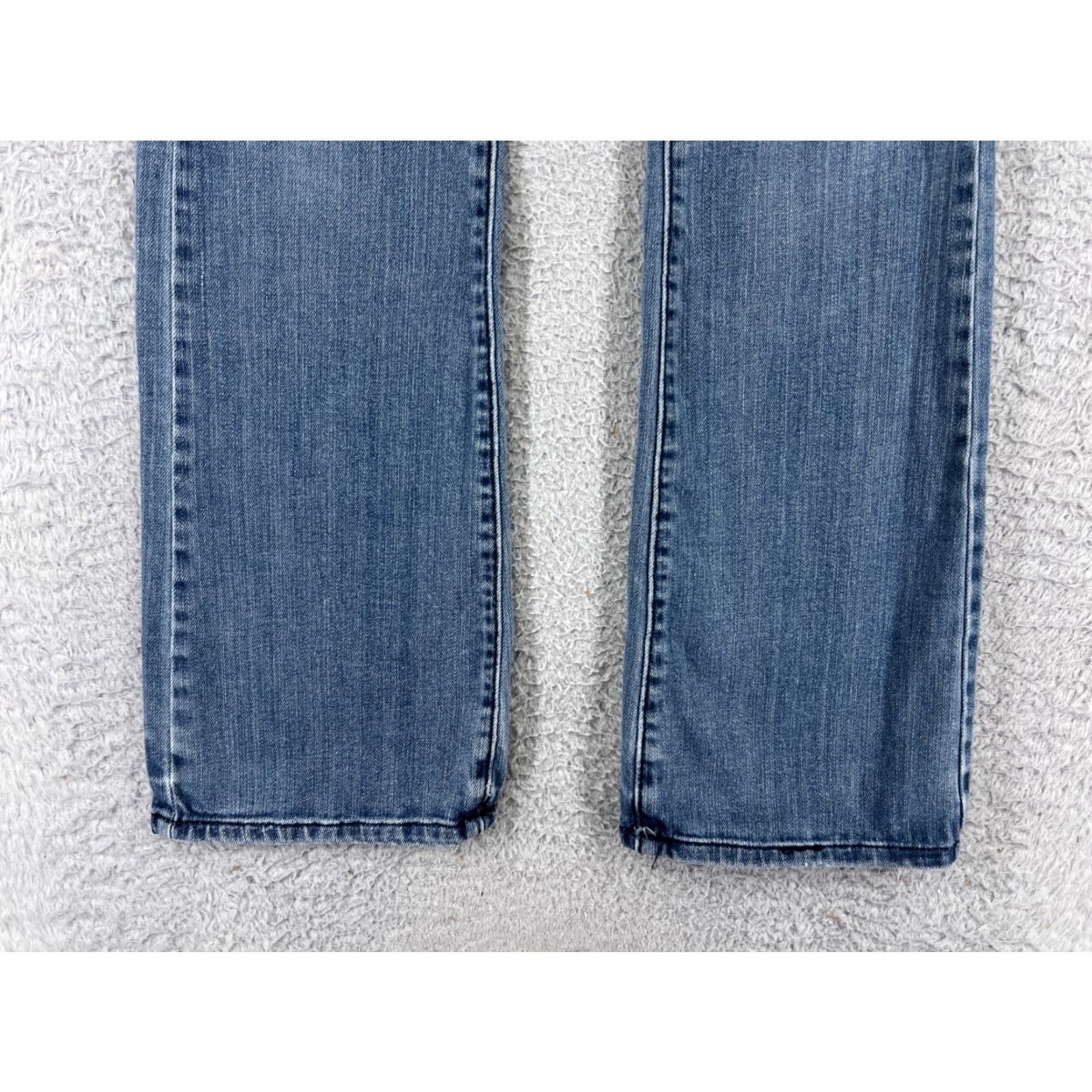 Denime Refuge Jeans Womens 7 Blue Denim Flared Distressed Embroidered Cotton Jeans Size 28" / US 6 / IT 42 - 4 Thumbnail