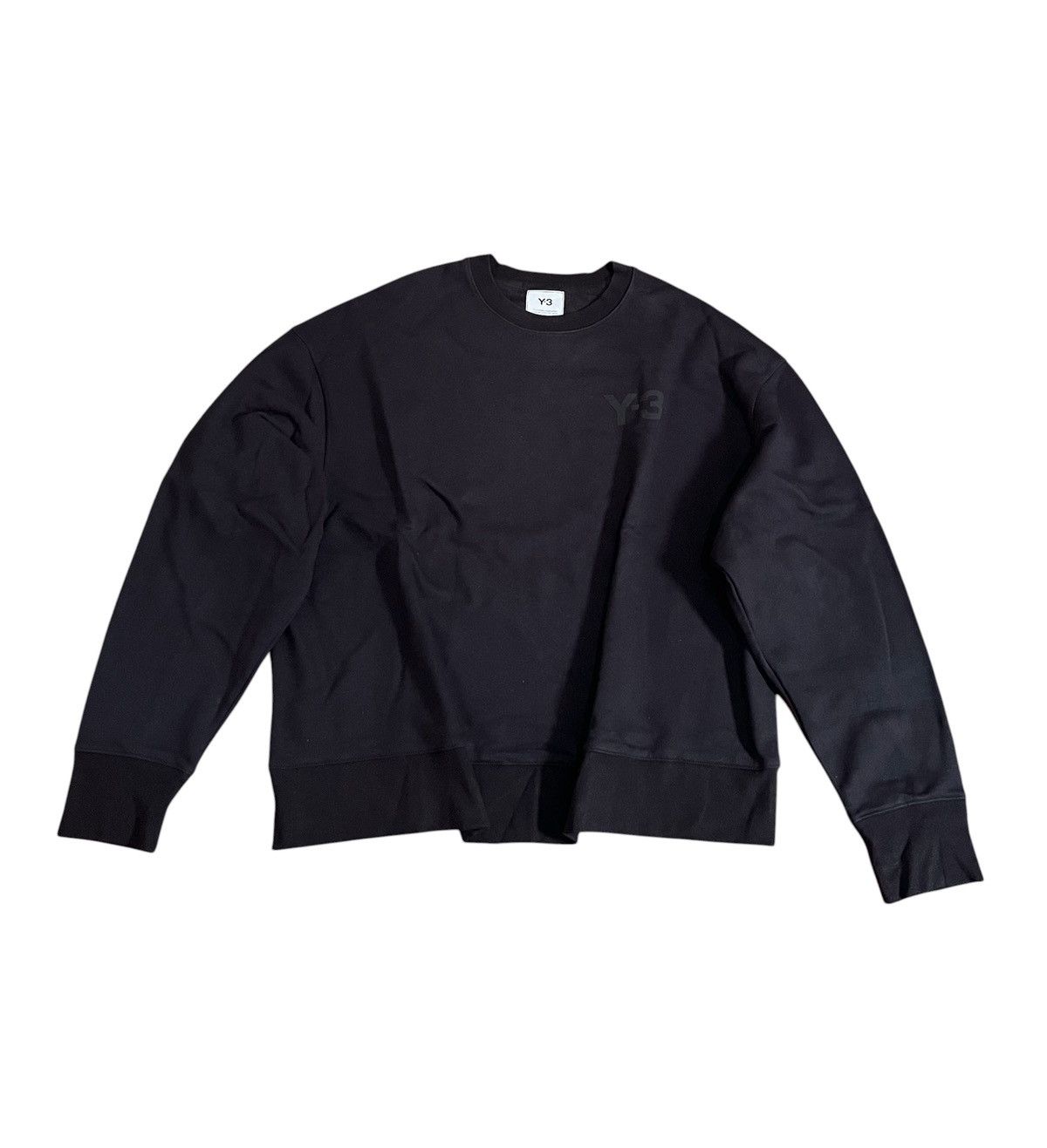 Yohji Yamamoto Yohji yamamoto y-3 boxy logo black sweatshirt Size US XL / EU 56 / 4 - 1 Thumbnail