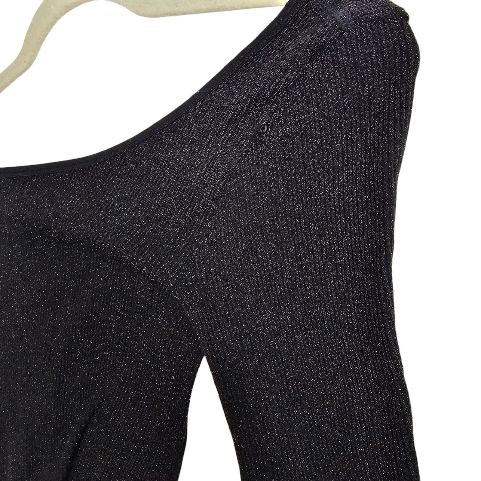 Zara Zara Womens One Shoulder Ribbed Bodysuit Stretch Size M/L Size M / US 6-8 / IT 42-44 - 5 Thumbnail