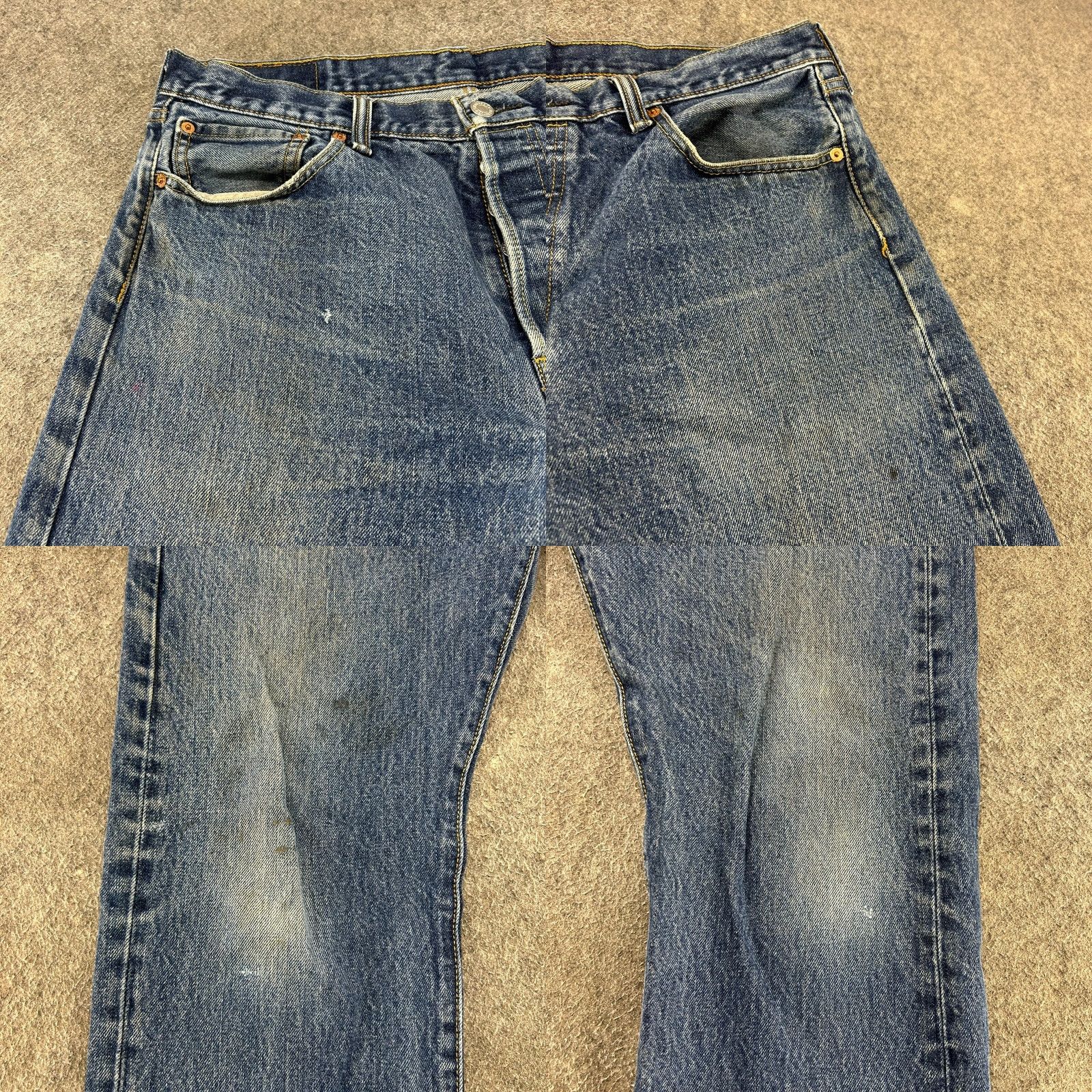 Levi's VINTAGE Levi's 501 Jeans Men 34x30 Blue Regular Fit Distressed Straight Denim 5-Pocket Retros Size US 34 / EU 50 - 8 Thumbnail