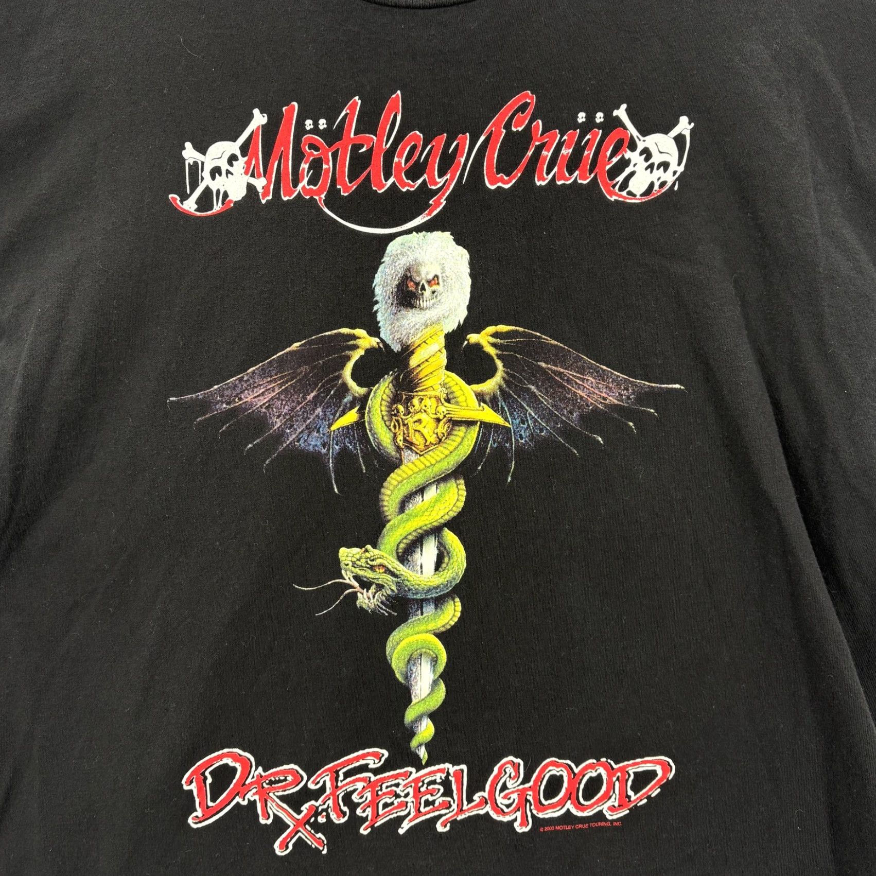 Vintage VINTAGE Motley Crue Shirt Mens XL Black Dr Feelgood Band Tennessee River 2003 Size US XL / EU 56 / 4 - 2 Thumbnail