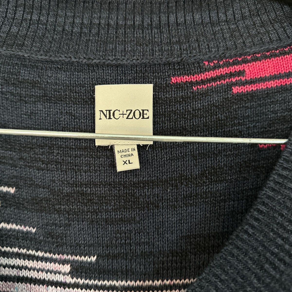NIC+ZOE Blue and pink v neck sweater Size XL / US 12-14 / IT 48-50 - 2 Thumbnail