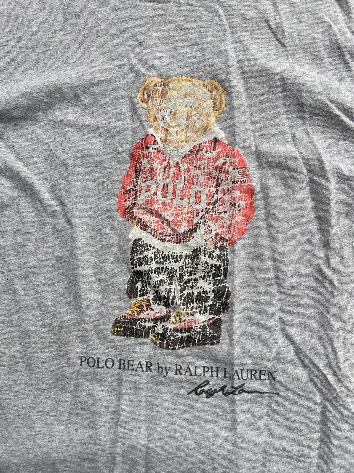 Polo Ralph Lauren × RRL Ralph Lauren × Ralph Lauren Polo Bear by Ralph Lauren Vintage Big Logo T-Shirt Tee Y2K Size US L / EU 52-54 / 3 - 3 Thumbnail