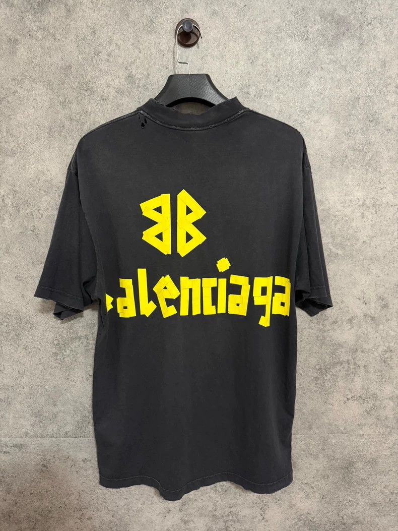 Balenciaga Balenciaga SS24 Tape Vintage Black Short Sleeve T-Shirt Size US XS / EU 42 / 0 - 5 Thumbnail