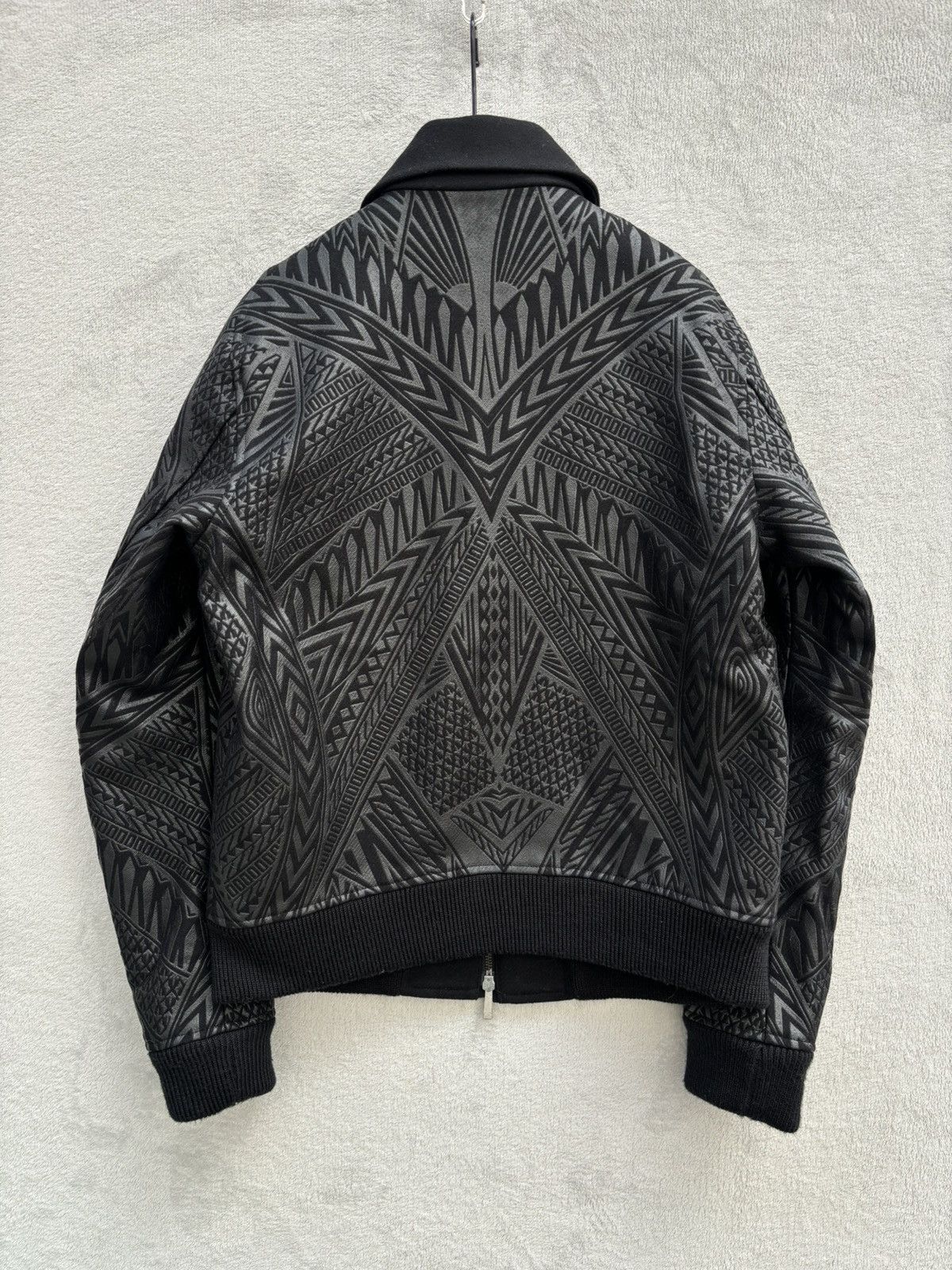 Just Cavalli AW 2014 Just Cavalli Geometric Tribal Embossed Bomber Jacket Size US M / EU 48-50 / 2 - 3 Thumbnail