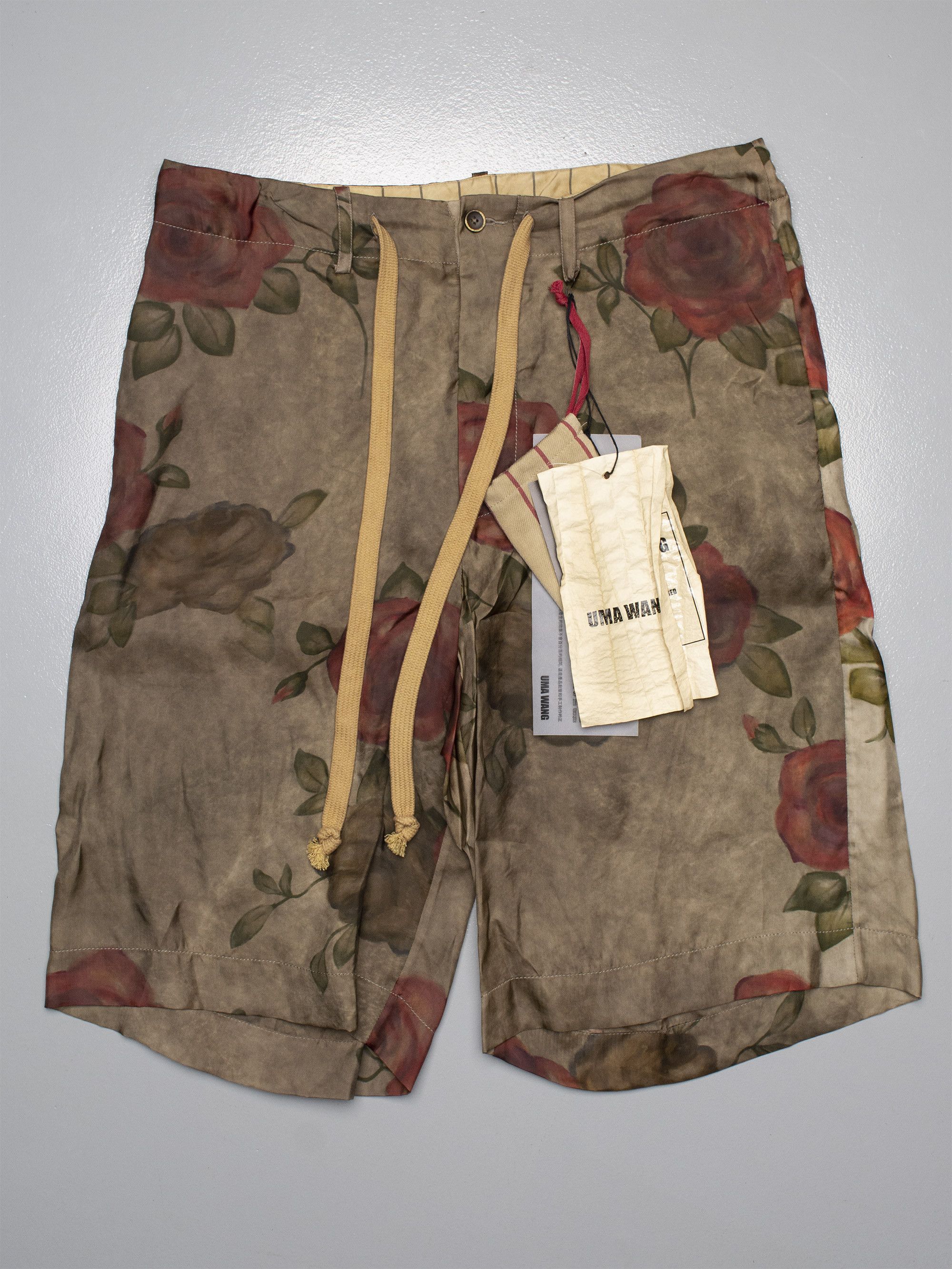 UMA WANG S/S 2023 men's floral print Pallor Pants shorts