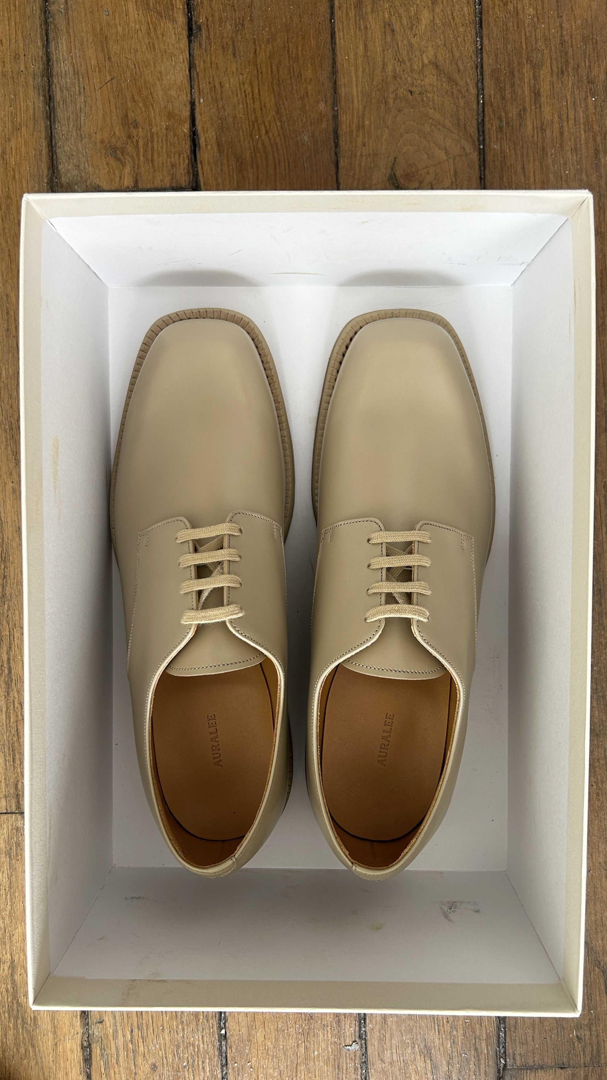 Auralee aa . 8 . BNWB . LEATHER SHOES . A20SS01FC Size US 8 / EU 41 - 7 Thumbnail
