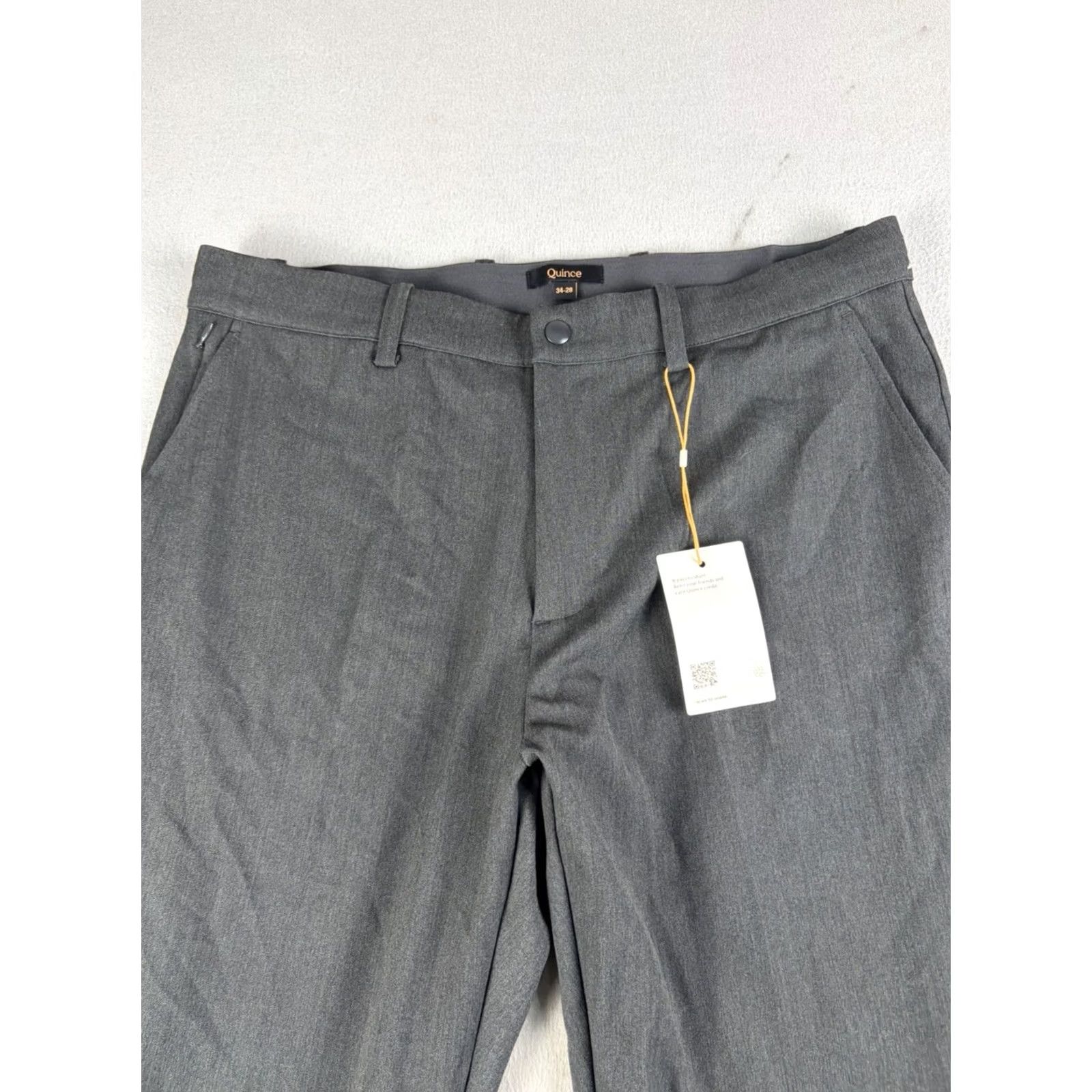Quince Quince Pants Mens 34x28 Gray Ultra Stretch 24/7 Smart Chino Performance NEW Size US 34 / EU 50 - 2 Thumbnail