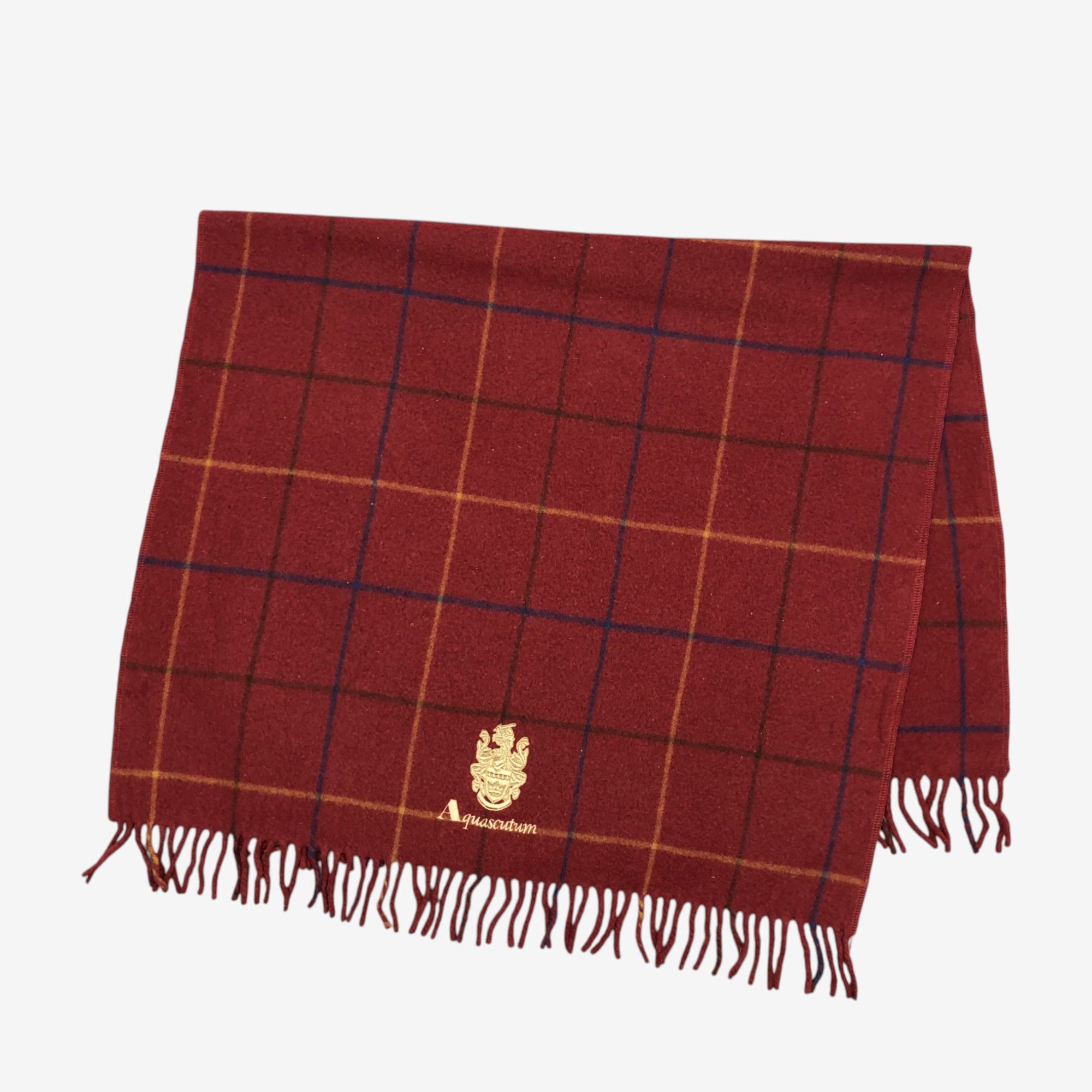 Aquascutum Vintage Aquascutum Scarf Muffler Wool Shawls Wraps Scarves Size ONE SIZE - 4 Thumbnail