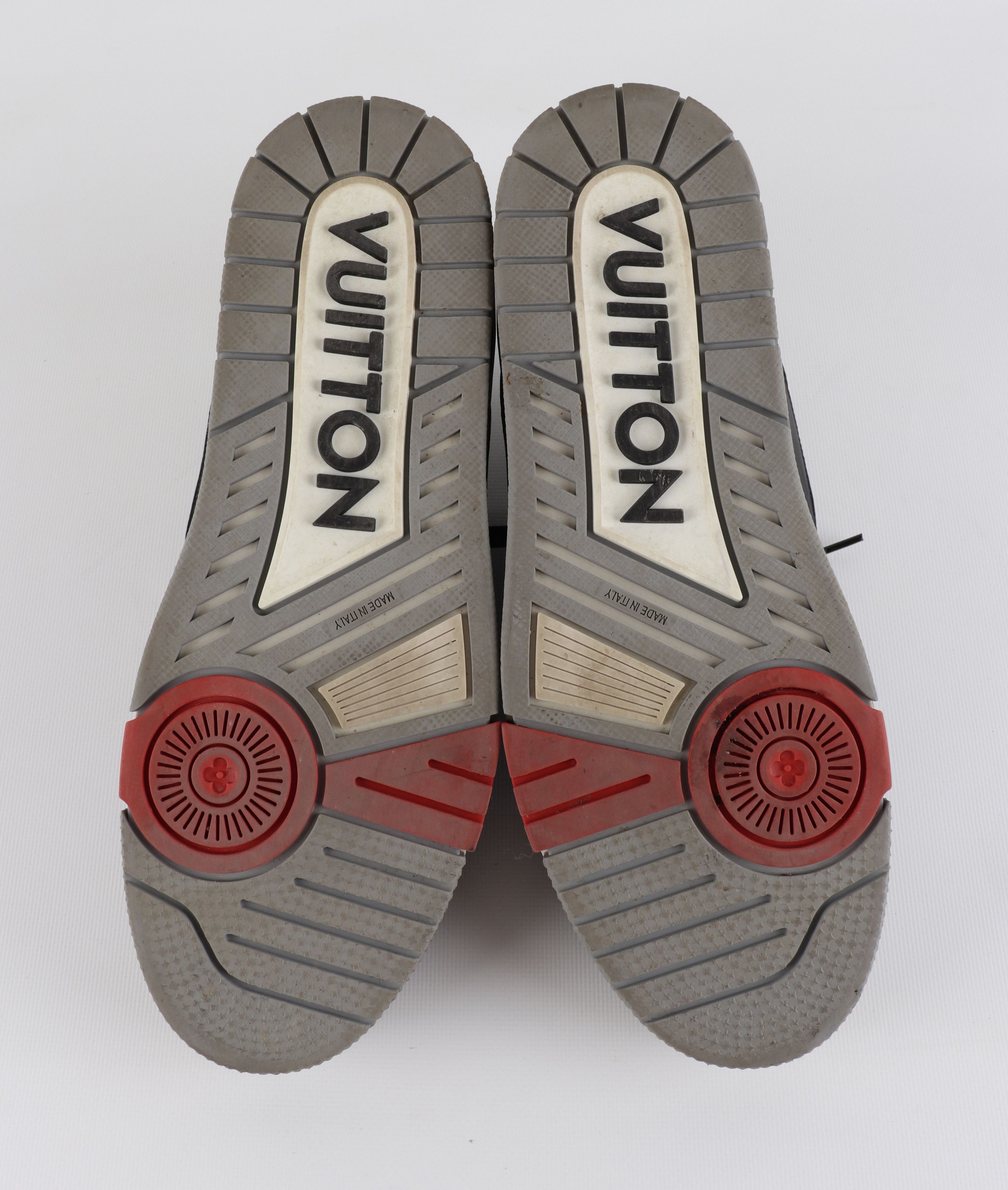 Louis Vuitton Louis Vuitton x Virgin Abloh SS19 Leather Low Sneakers Size US 9.5 / EU 42-43 - 14 Thumbnail