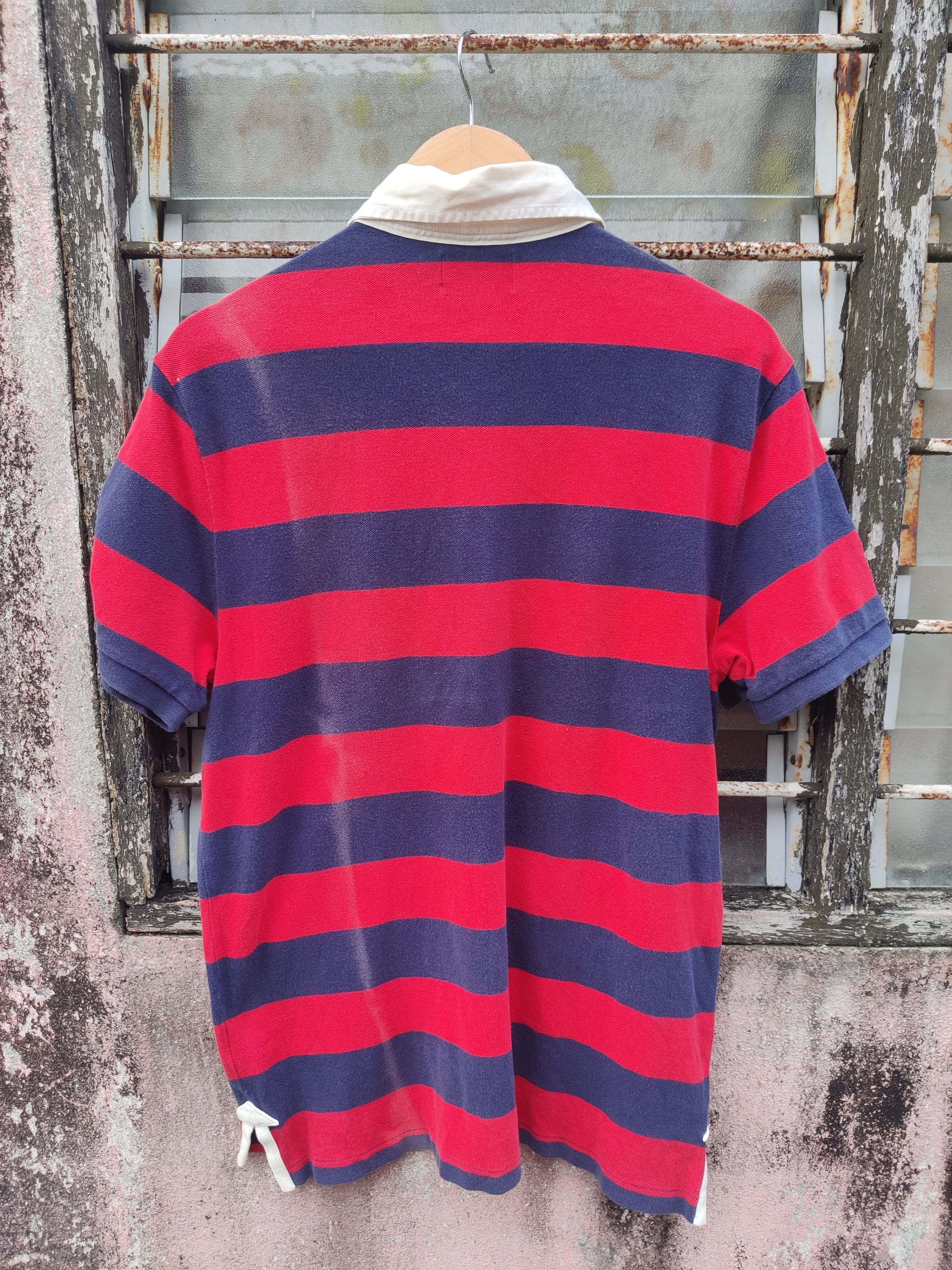 Ralph Lauren Vintage Sun Faded Ralph Lauren Rugby Stripe Shirt Size US L / EU 52-54 / 3 - 5 Thumbnail