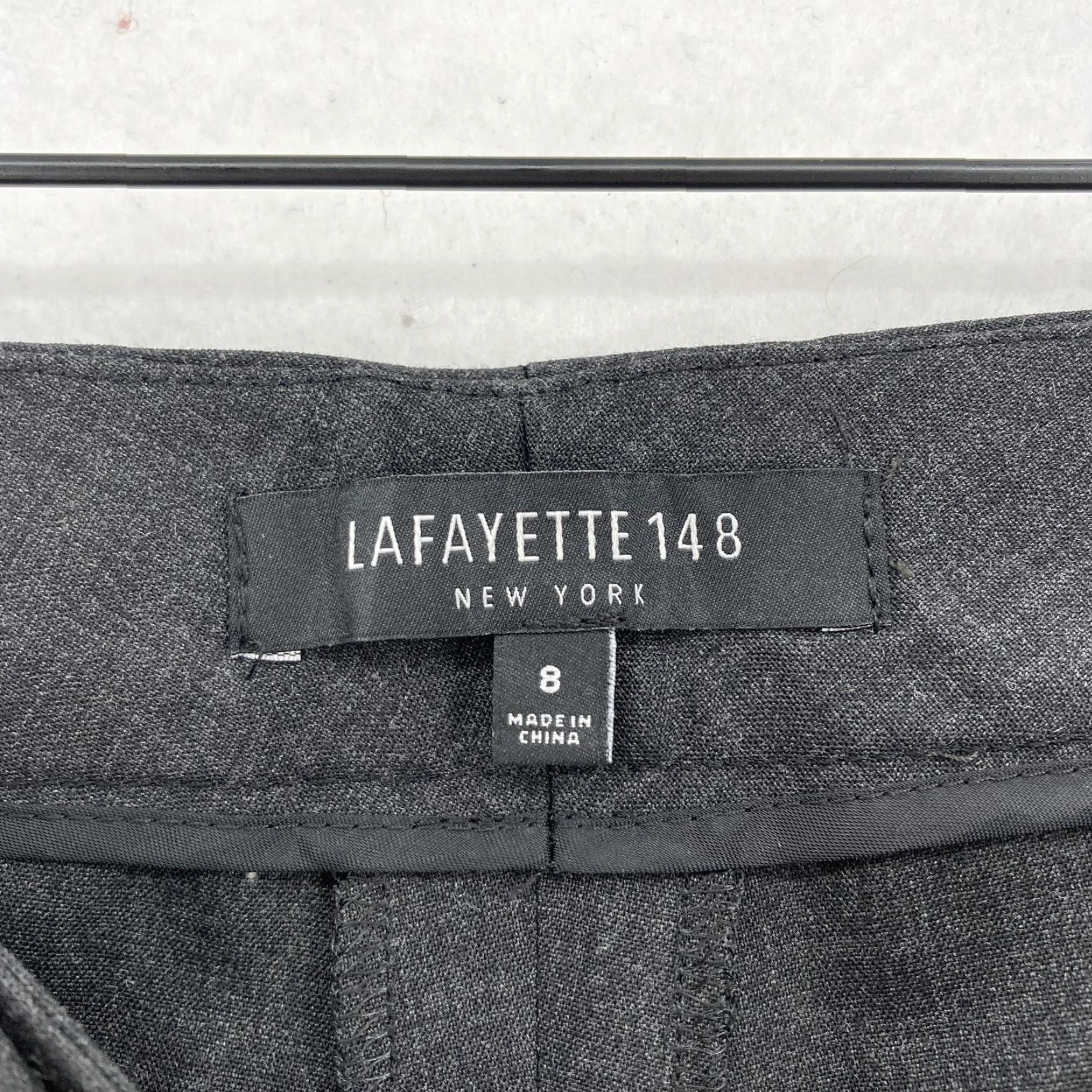 Vintage Lafayette 148 New York Pants Womens 8 Smoke Virgin Wool Stretch Dress NWT Size 30" / US 8 / IT 44 - 5 Thumbnail