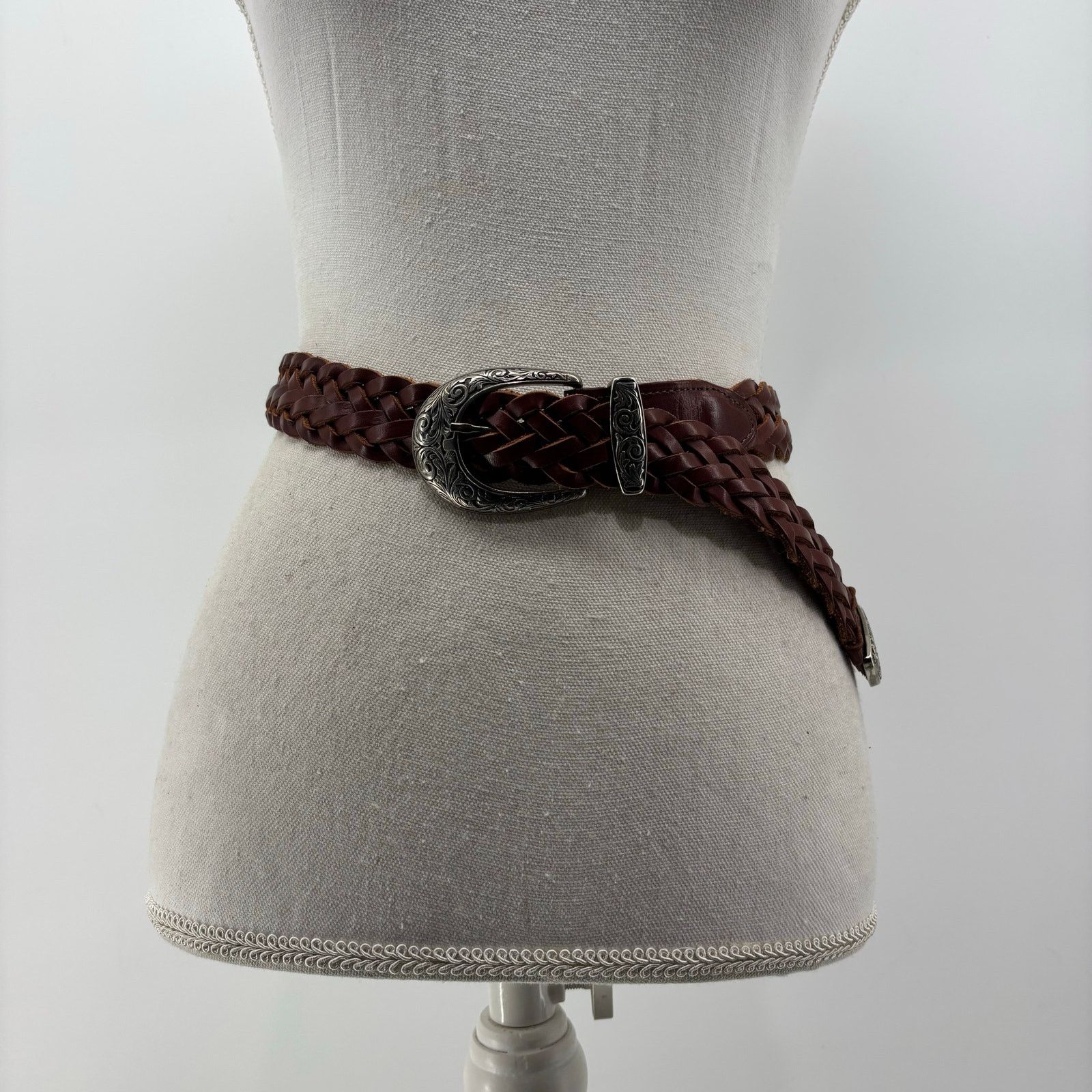 Other Torel Womens S Braided Leather Belt USA Boho Weaved Braided Size ONE SIZE - 7 Thumbnail
