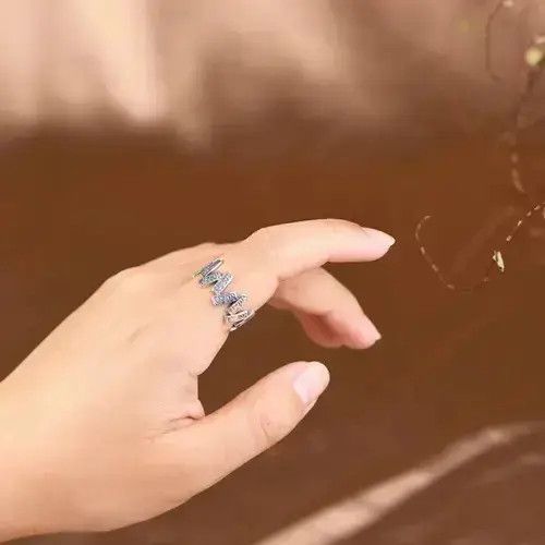 Other 925 Sterling Silver Square Rune Adjustable Rings Size ONE SIZE - 3 Thumbnail