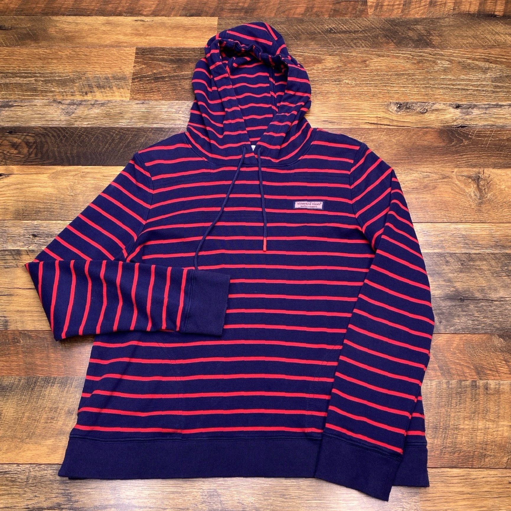 Vineyard Vines Vineyard Vines Hoodie Womens Small Navy Red Striped Stretch Sweater Size S / US 4 / IT 40 - 2 Thumbnail