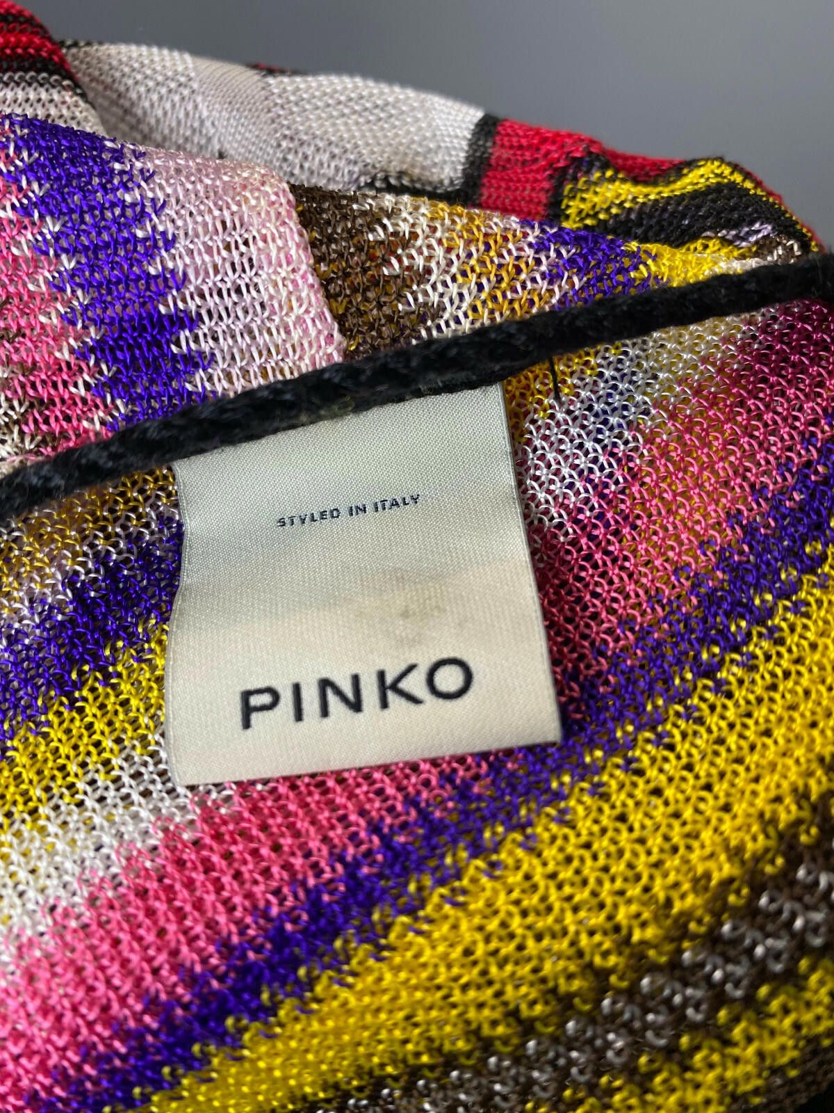 Pink Floyd Pinko Multicolor Stripe Viscose Mesh Sweater Blouse Size XS Size XS / US 0-2 / IT 36-38 - 8 Thumbnail