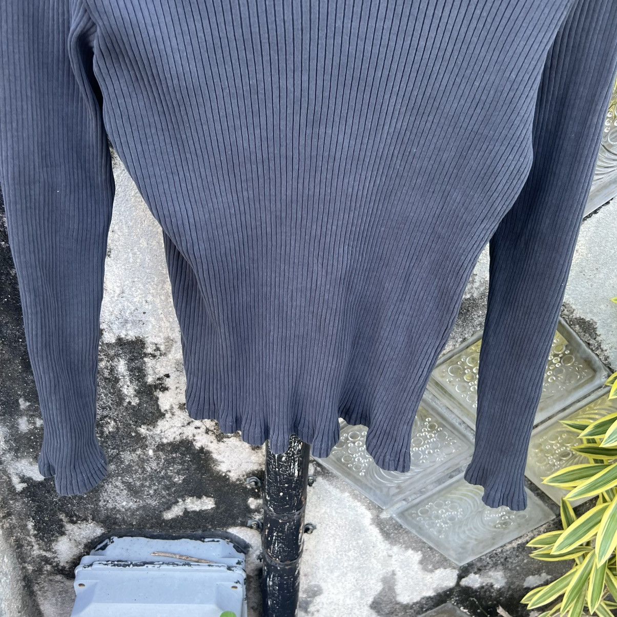 agnes b. “AGNES B.” GREY RIBBED TURTLENECK LONG SLEEVE KNIT TOP Size XS / US 0-2 / IT 36-38 - 12 Thumbnail