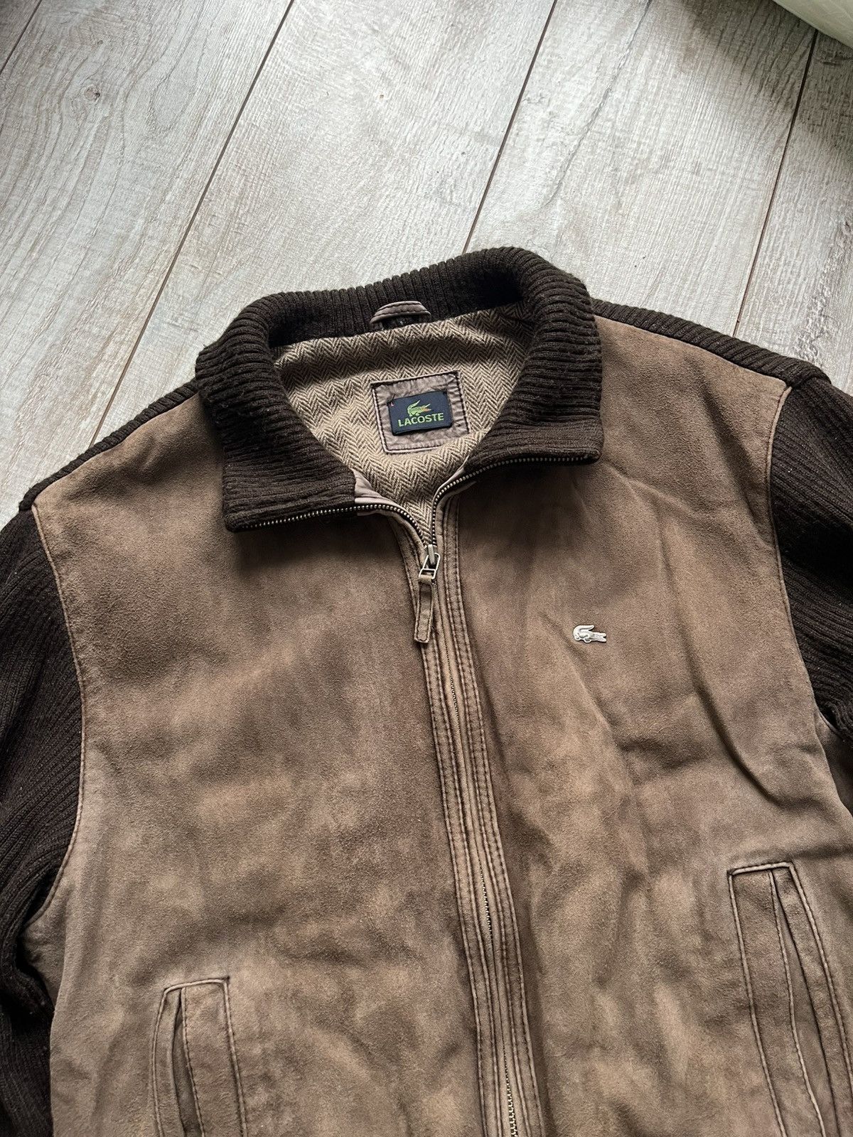 Lacoste × Vintage Vintage leather bomber jacket Lacoste Size US L / EU 52-54 / 3 - 3 Thumbnail