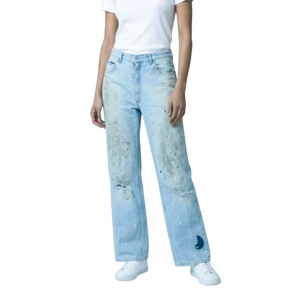 Vintage Vintage 1970’s CASH Painters Wide Leg Jeans Size US 27 - 1 Thumbnail