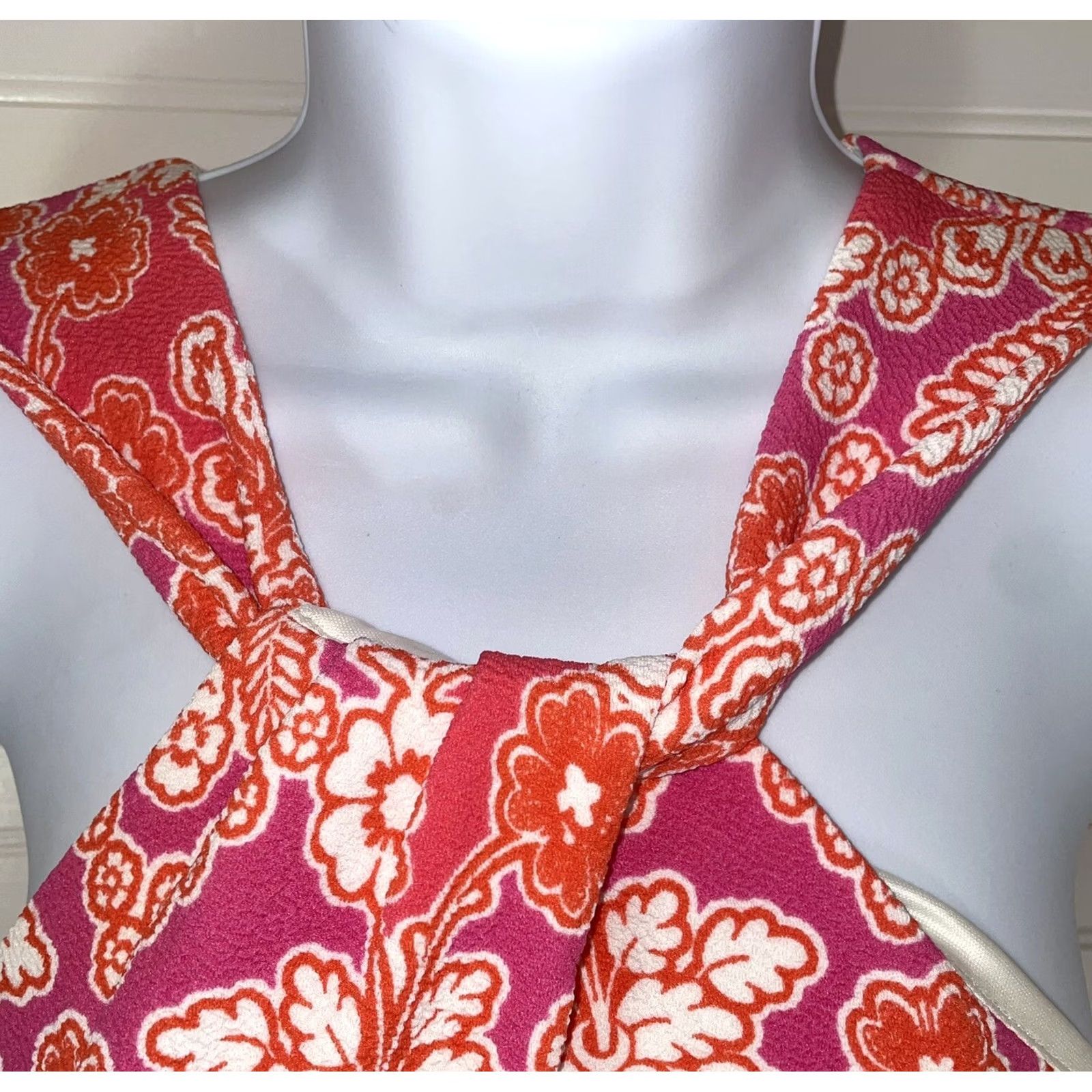 Vintage Kensie Dress Womens 4 Orange Pink Women Sleeveless Lined Sundress Size Floral Pattern EUC Size S / US 4 / IT 40 - 5 Thumbnail