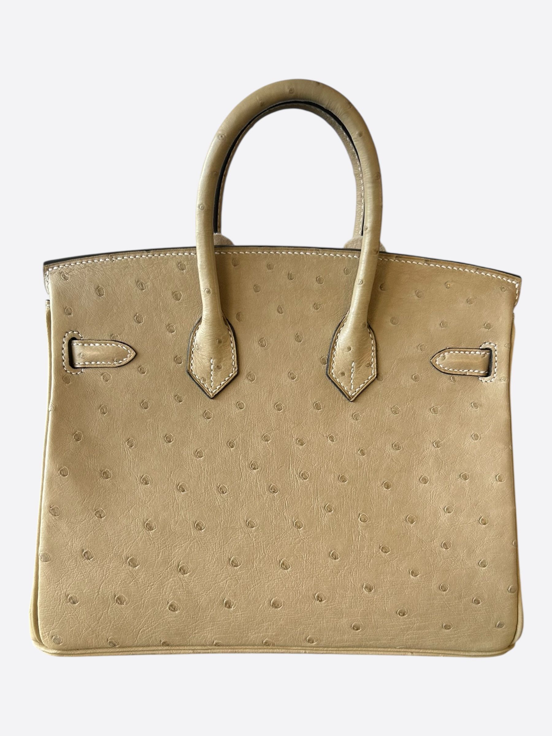 Hermes Hermes Sesame Ostrich & Gold Hardware Birkin 25 Size ONE SIZE - 3 Thumbnail