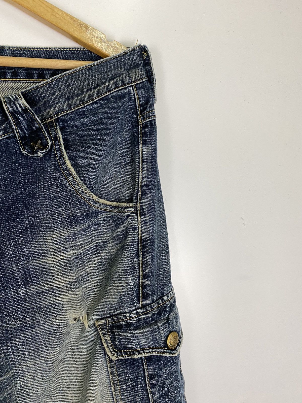 Lee ✅️Vintage Lee Raider Distressed Denim Cargo Size US 38 / EU 54 - 7 Thumbnail