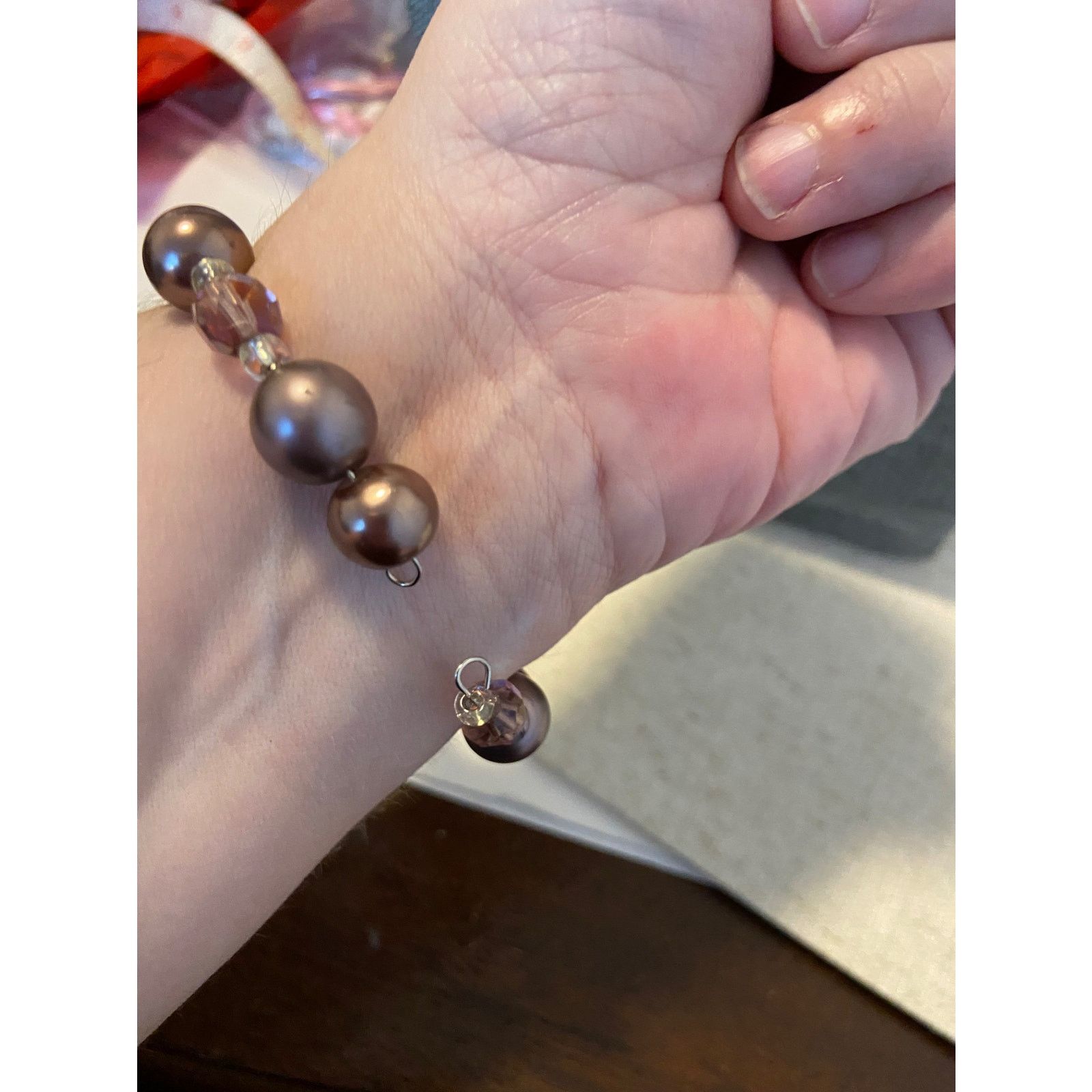 Handmade Handmade purple bead bracelet Size ONE SIZE - 3 Thumbnail