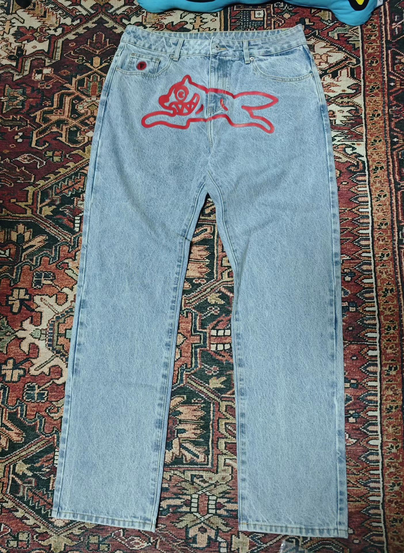 Billionaire Boys Club BILLIONAIRE BOYS CLUB Red Flying Dog Print Jeans Size US 34 / EU 50 - 1 Thumbnail