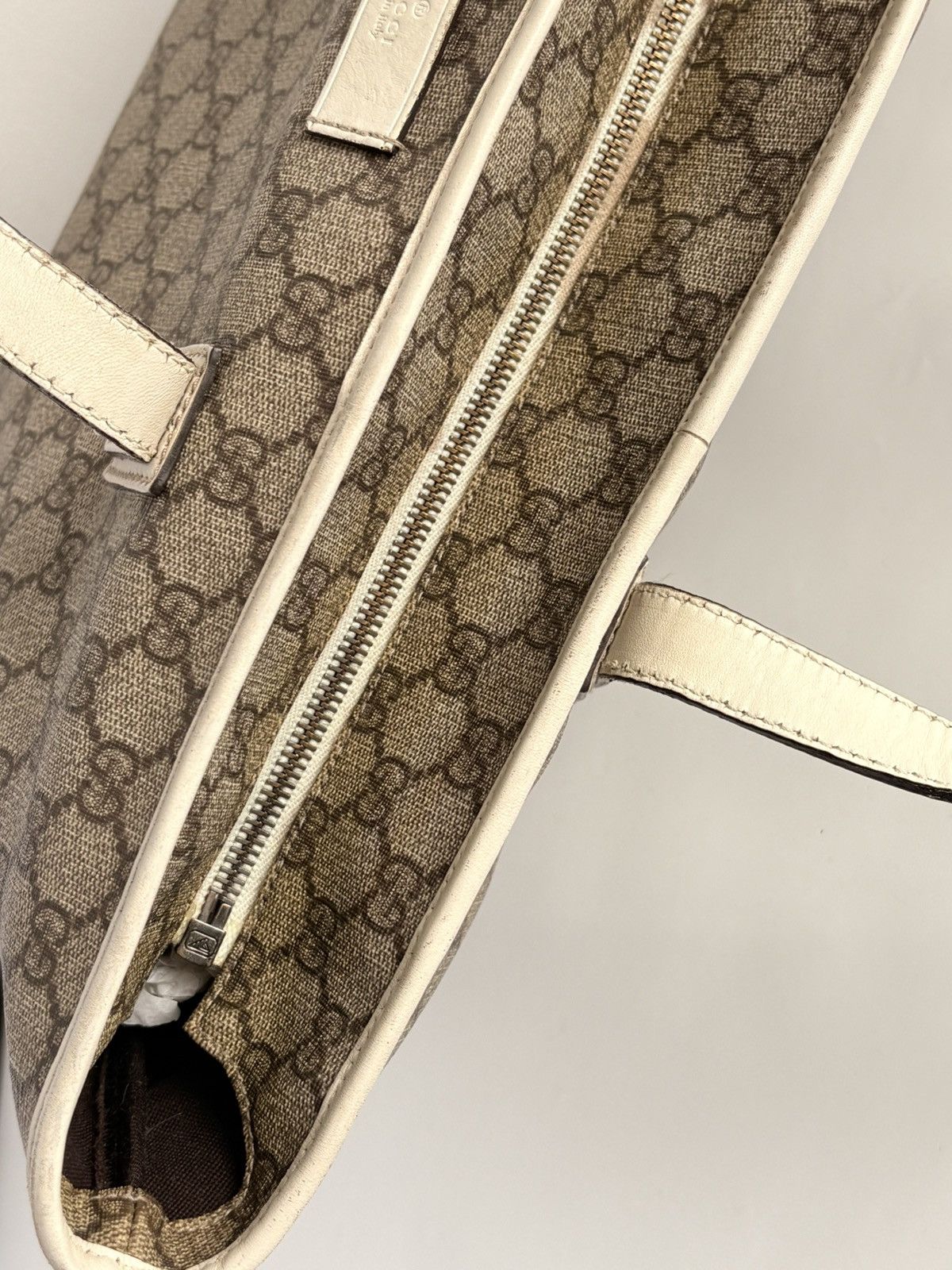 Gucci Gucci Supreme GG Monogram Large Tote Bag PVC Canvas White Size ONE SIZE - 12 Thumbnail