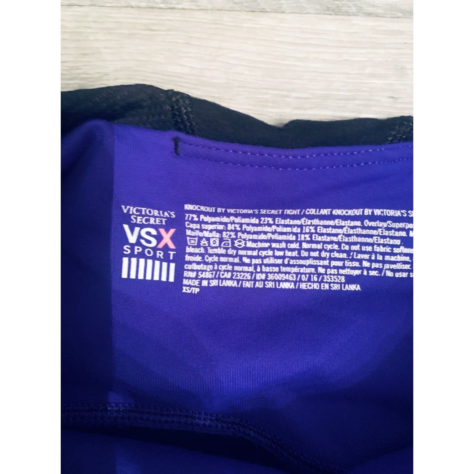 Victoria's Secret VINTAGE Victoria’s Secret VSX Sport Leggings Black Purple XS Women Activewear Knokout? Size 26" / US 2 / IT 38 - 2 Thumbnail