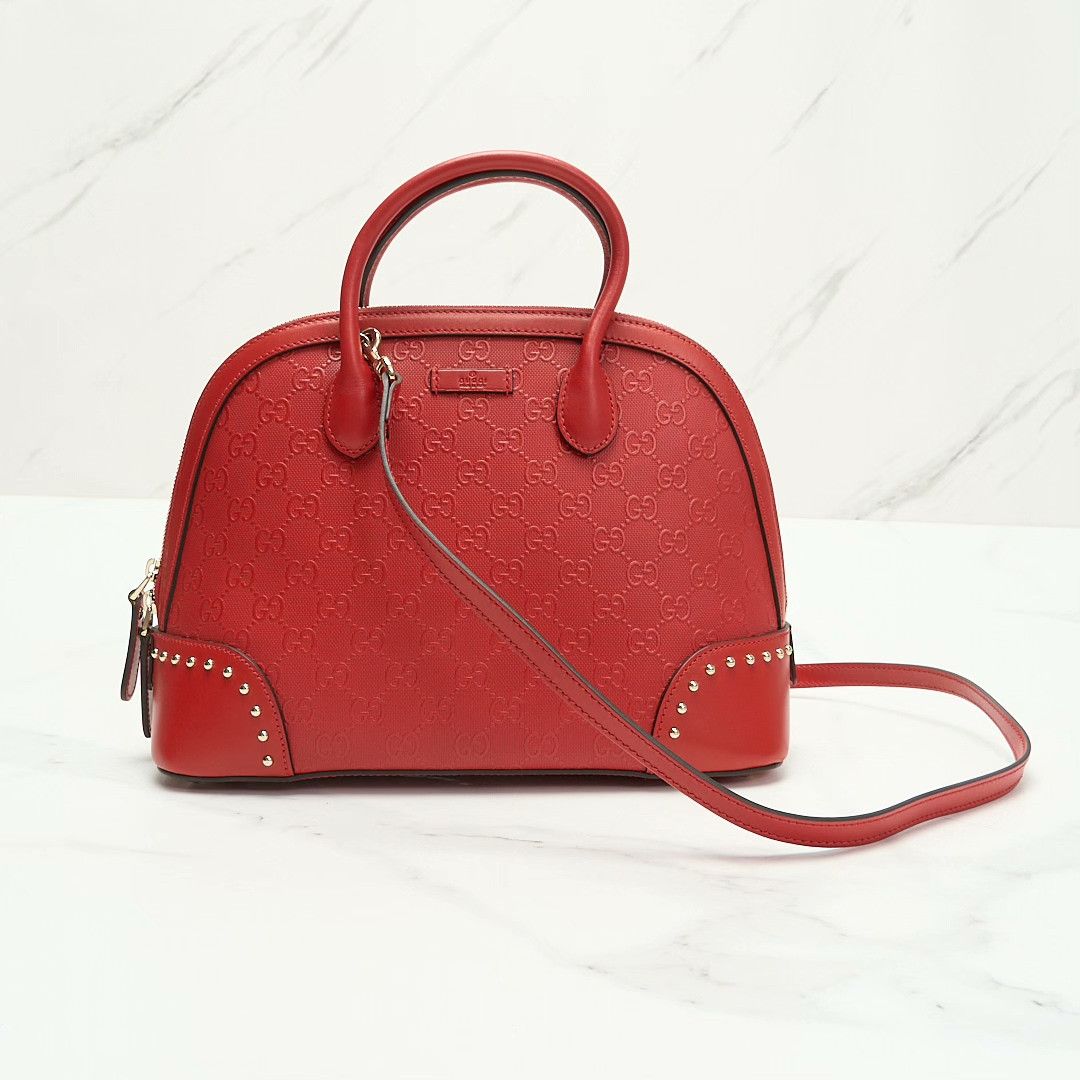 Gucci Gucci Women's Double G Embossed Studded Handbag Size ONE SIZE - 1 Thumbnail