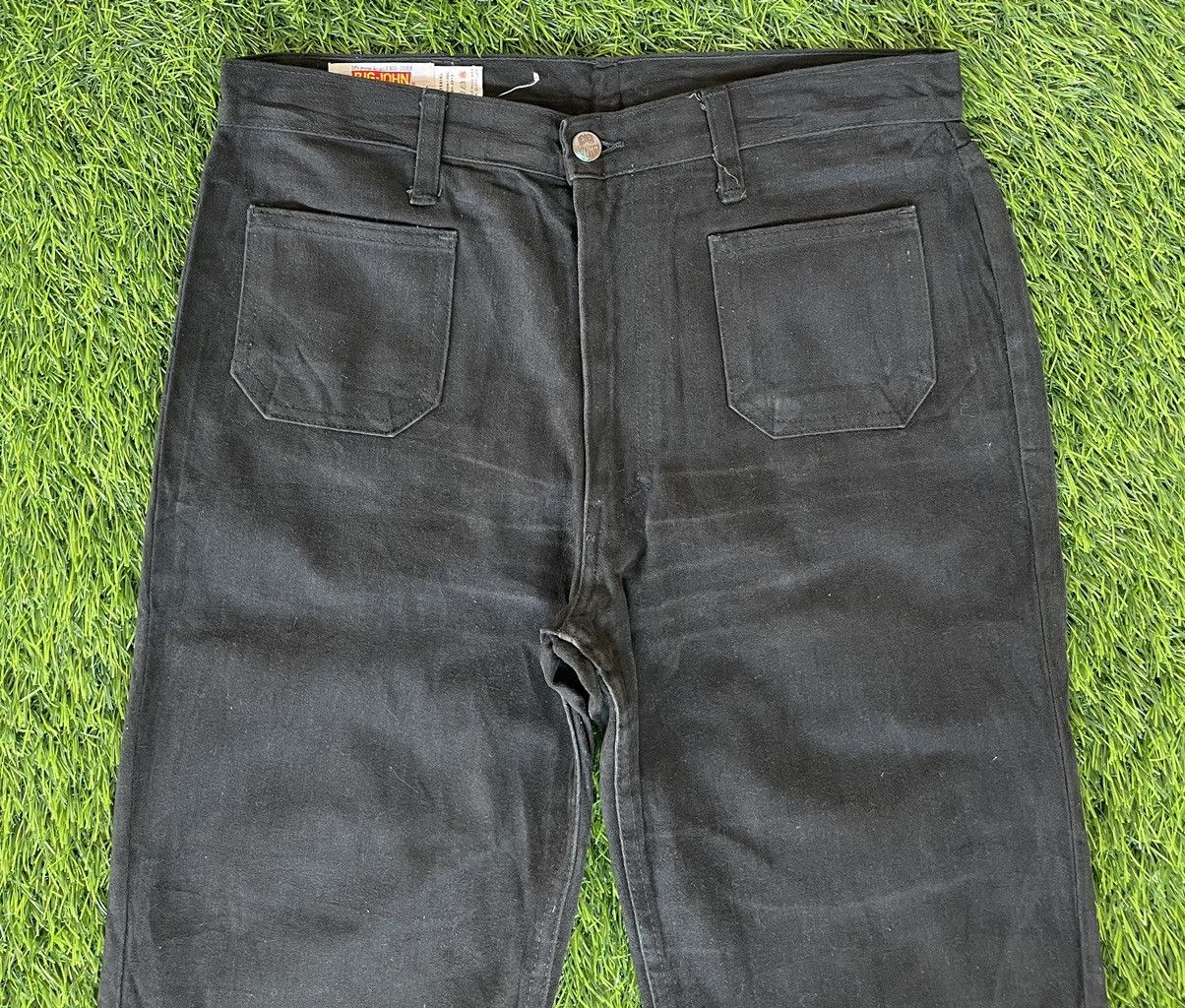 Big John True Vintage🔥BIG JOHN🔥Flared Bush Pants Black Denim 80s Size US 31 - 4 Thumbnail