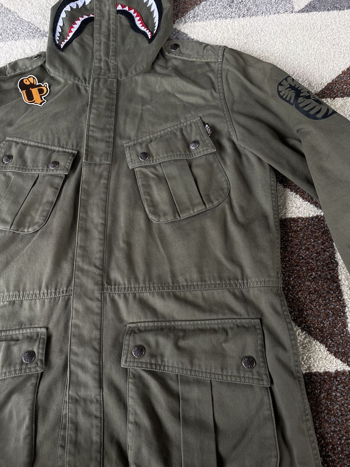 Bape Bape Military Shark Parachute Jacket Size US XL / EU 56 / 4 - 4 Thumbnail
